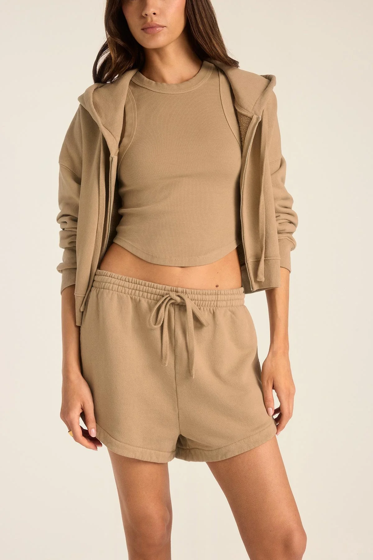 Dawn Classic Short - Latte French Terry - Image 3