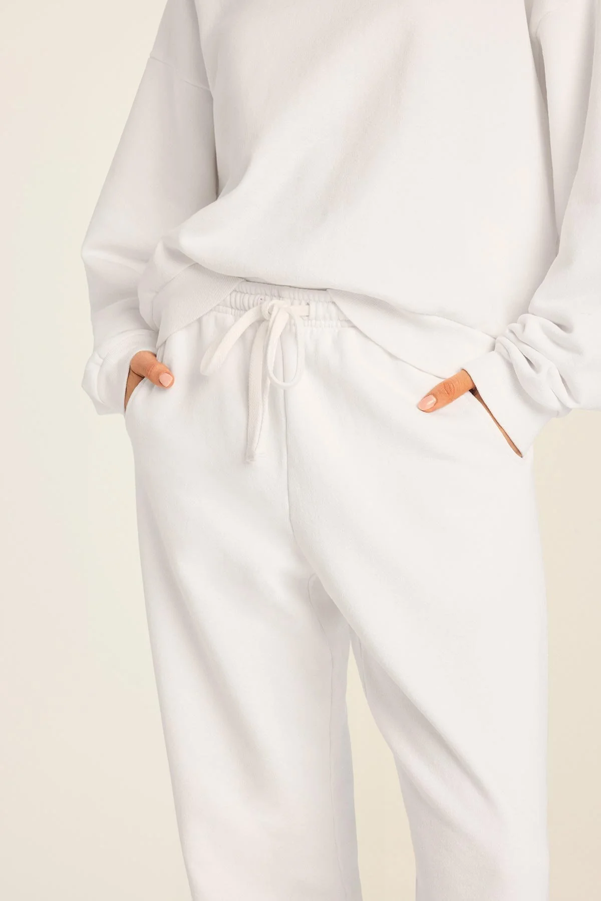 Dawn Classic Sweatpant - White French Terry - Image 3