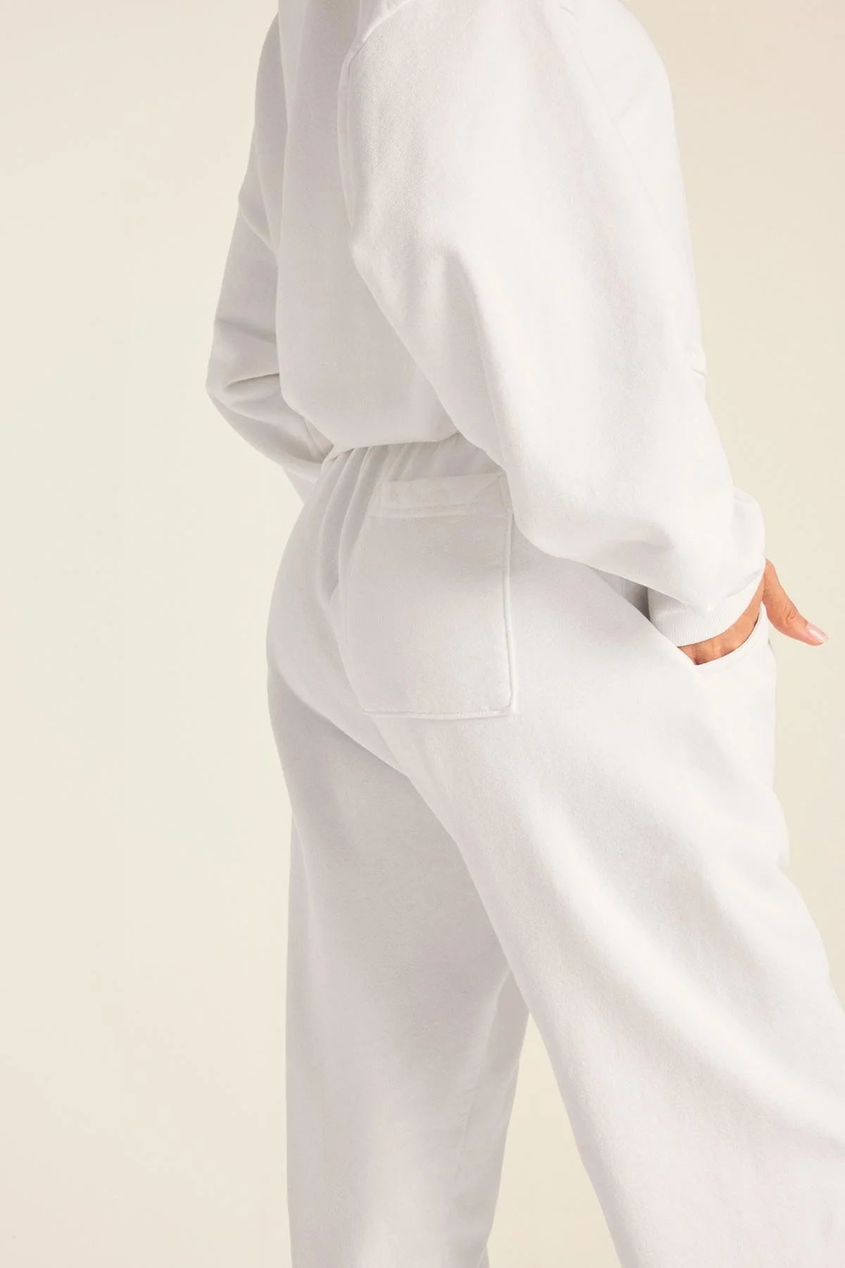 Dawn Classic Sweatpant - White French Terry - Image 4