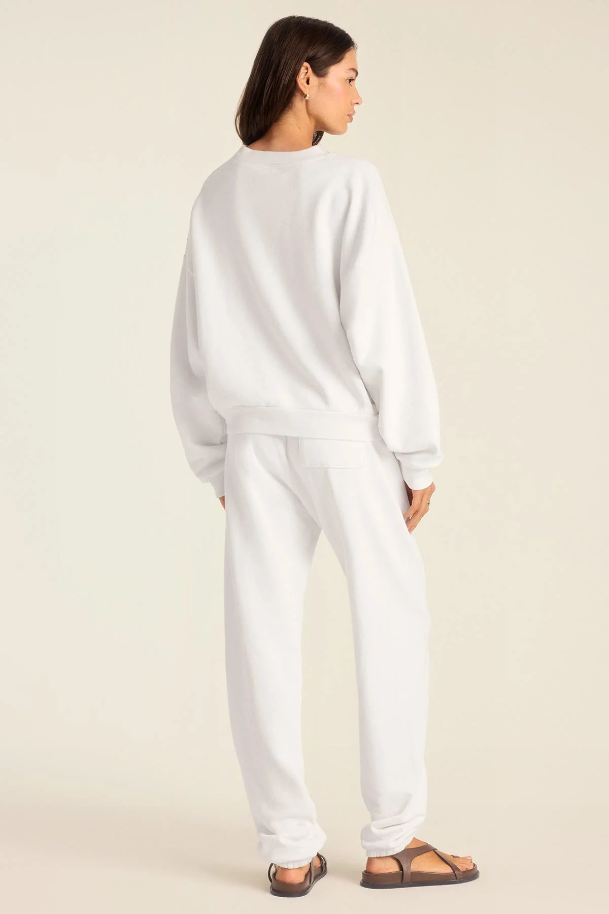 Dawn Classic Sweatpant - White French Terry - Image 5