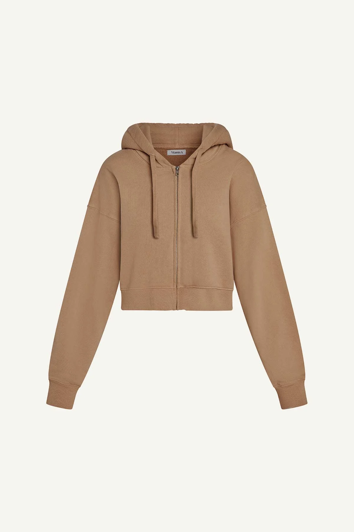 Dawn Crop Hoodie - Latte French Terry - Image 5