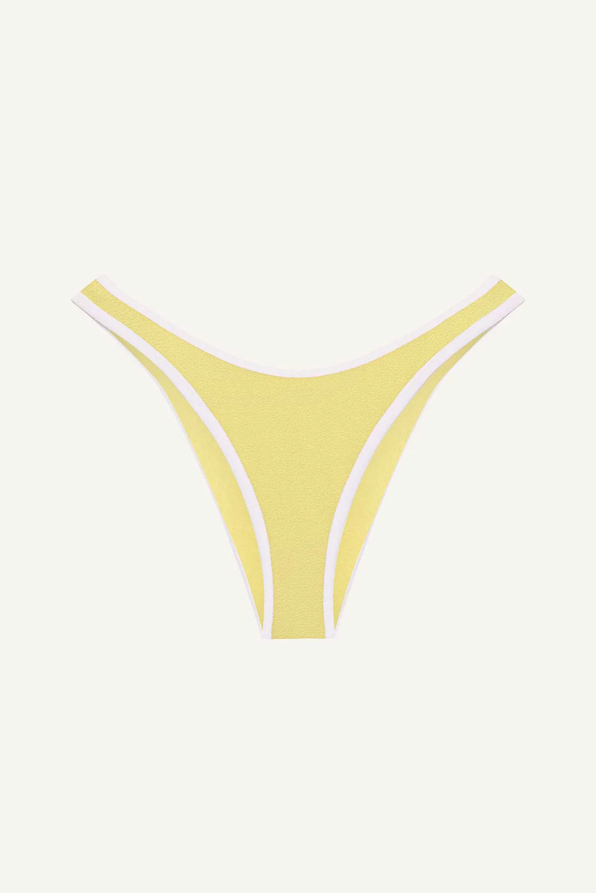 Dawn High Leg Bottom - Banana Cream Beachside Terry - Image 5