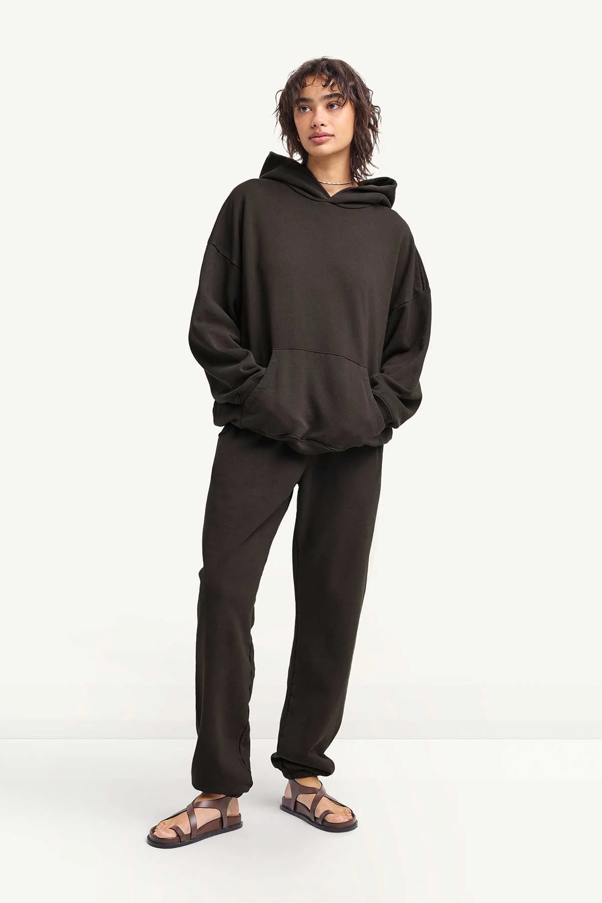 Dawn Oversized Hooded Sweatshirt - Deep Earth Dawn French Terry - Image 3