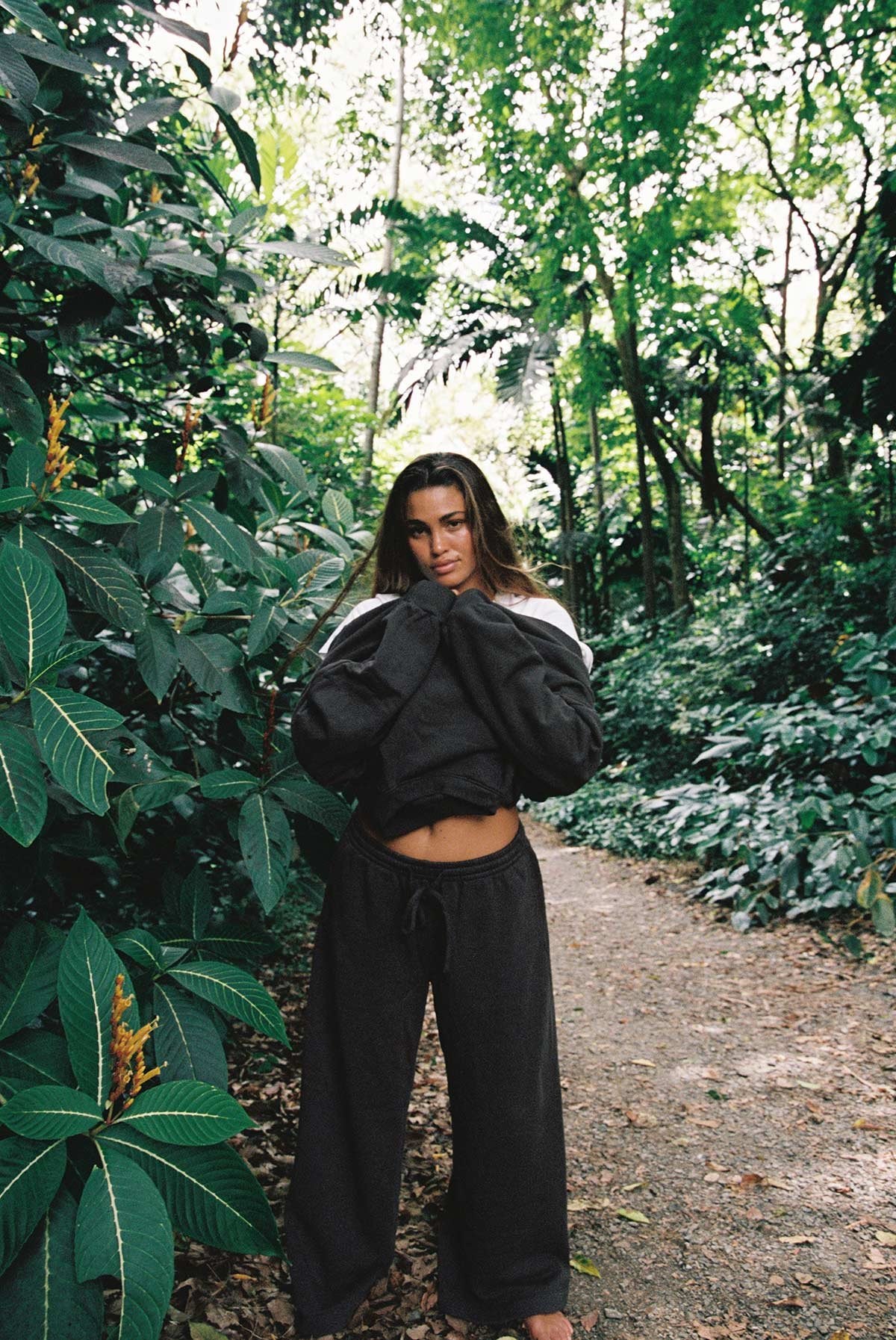 Dawn Wide Leg Pant - Deep Earth Dawn French Terry - Image 2