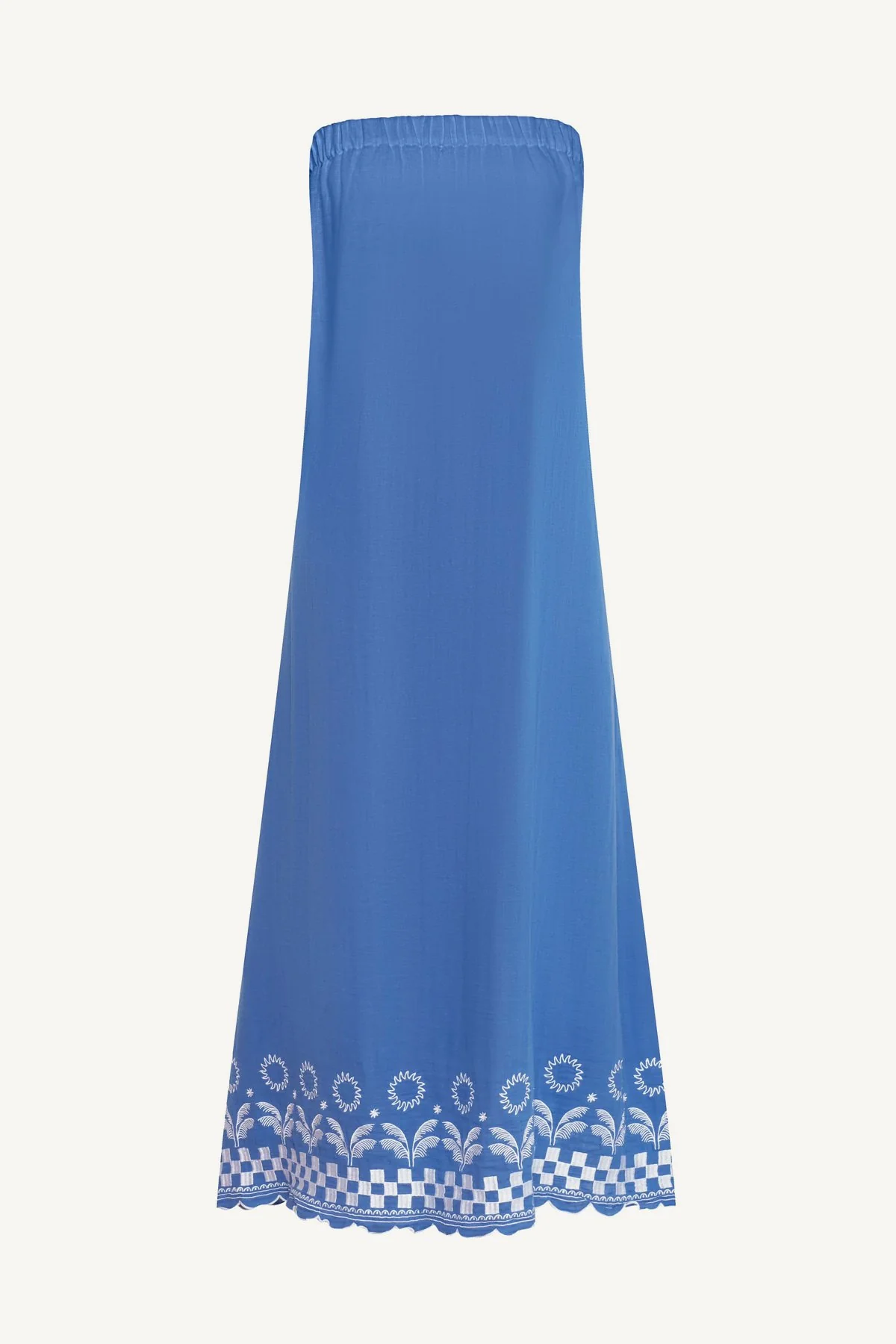 Daya Embroidered Dress - Cobalt Mykonos - Image 5