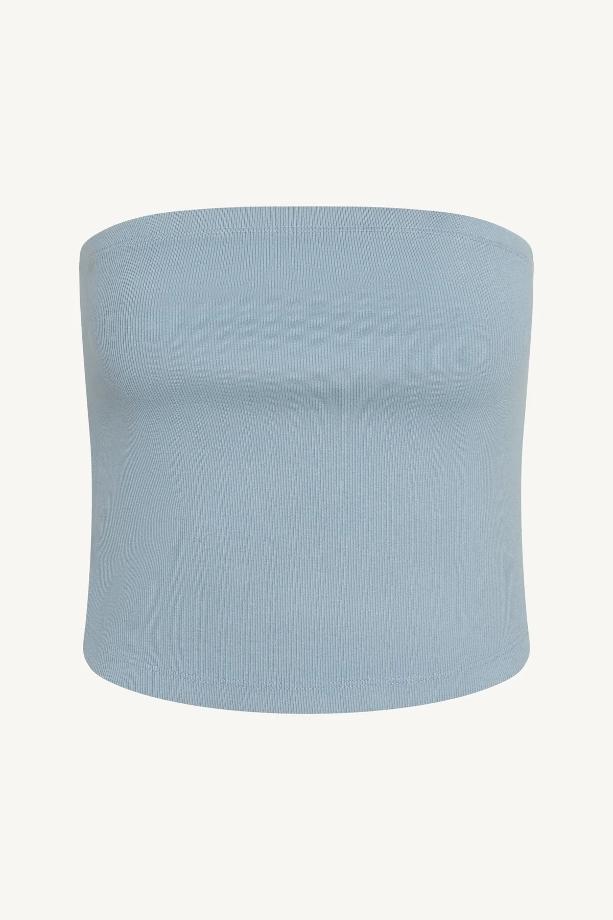 Daybreak Bandeau Top - Dusk Blue Cotton Rib - Image 4