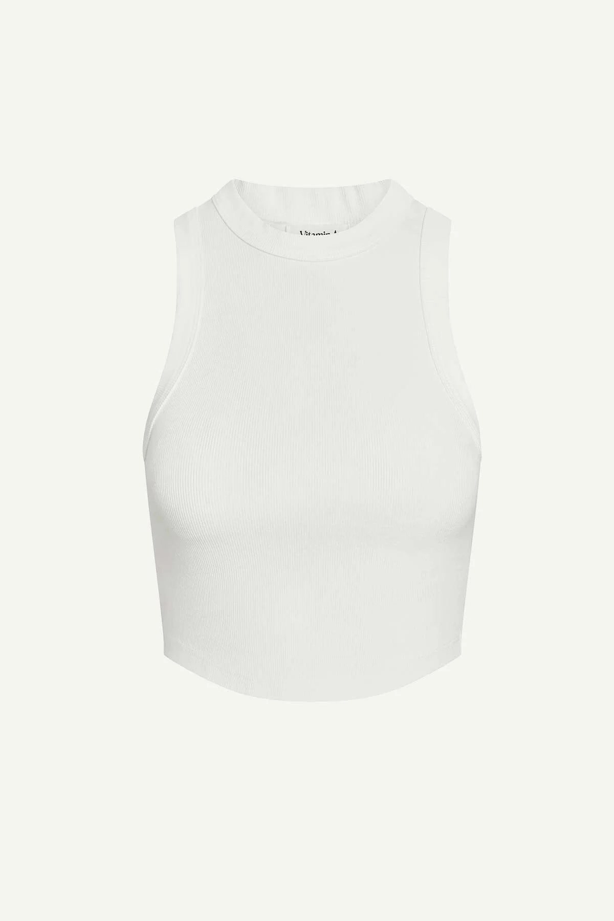Daybreak Essential Crop Tank - White Cotton Rib - Image 6
