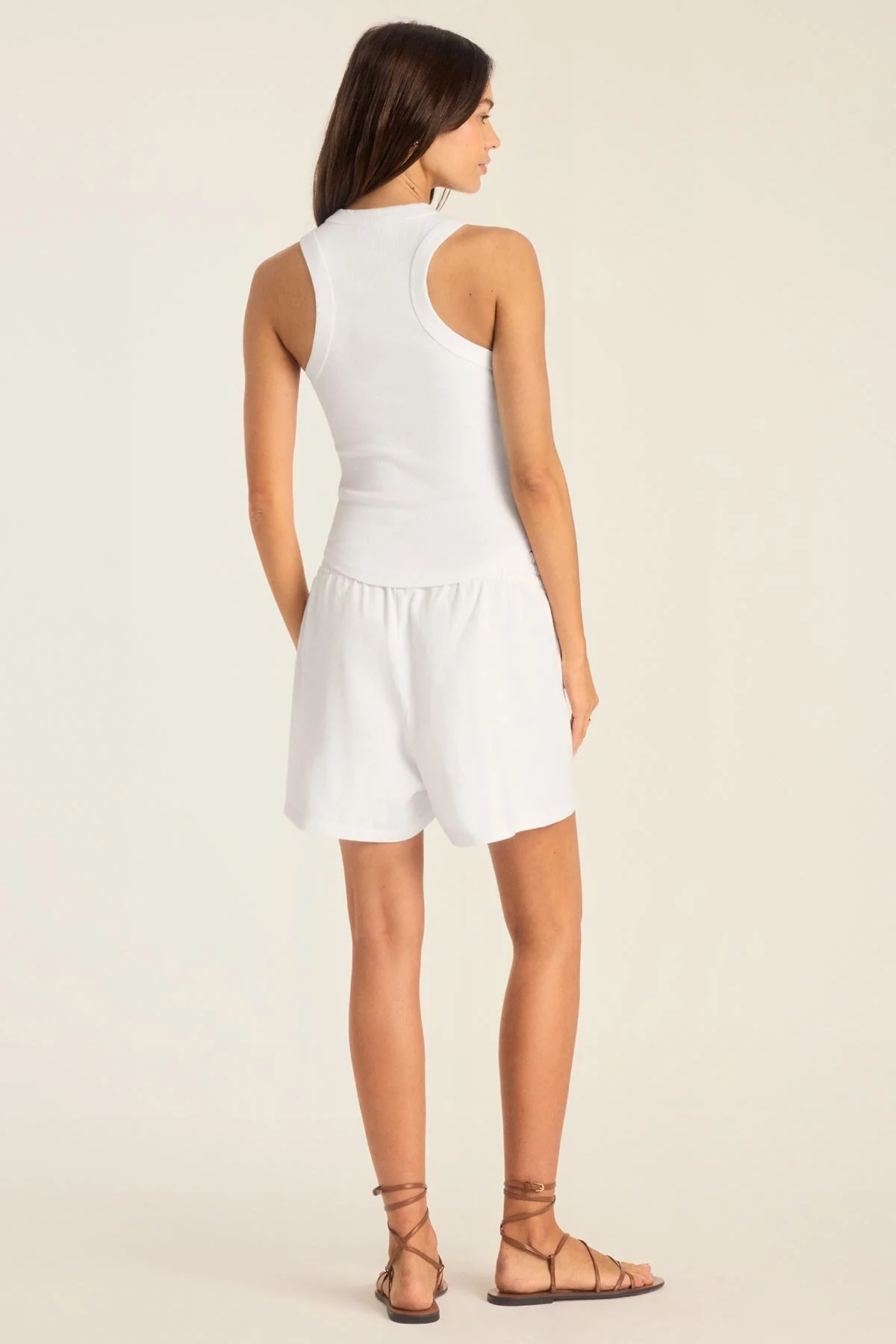 Daybreak Essential Tank - White Cotton Rib - Image 4