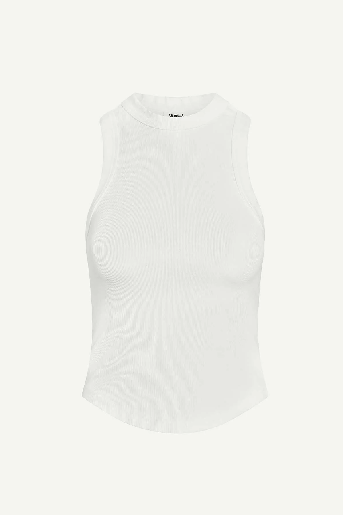 Daybreak Essential Tank - White Cotton Rib - Image 6