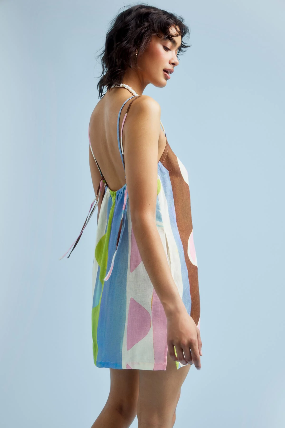 Delia Dress - Coast Colorblock Ecolinen - Image 2