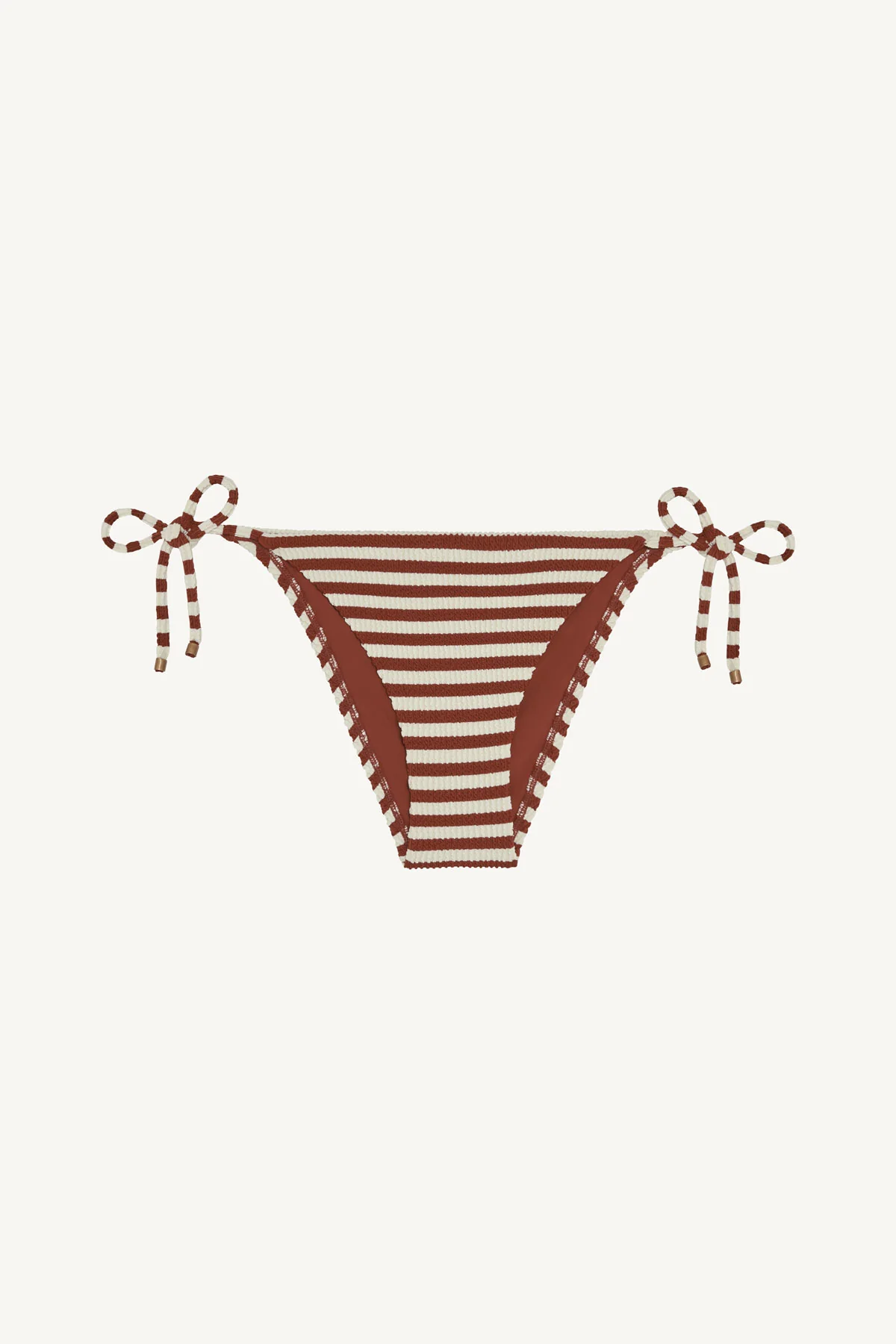 Elle Tie Side Bottom - Red Ochre Stripe EcoScrunch - Image 6