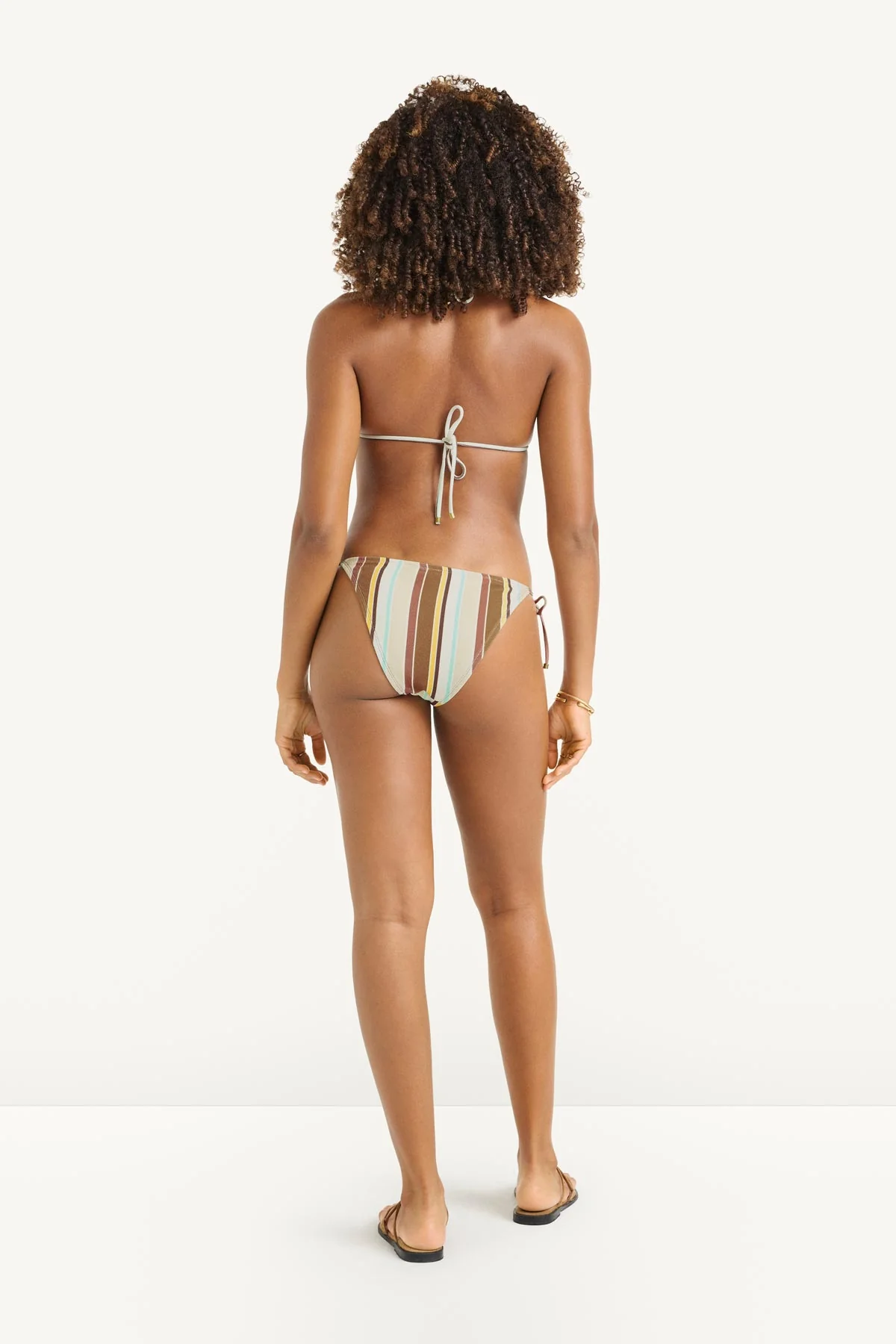 Elle Tie Side Bottom - Sand Dunes Stripe Crepe - Image 3