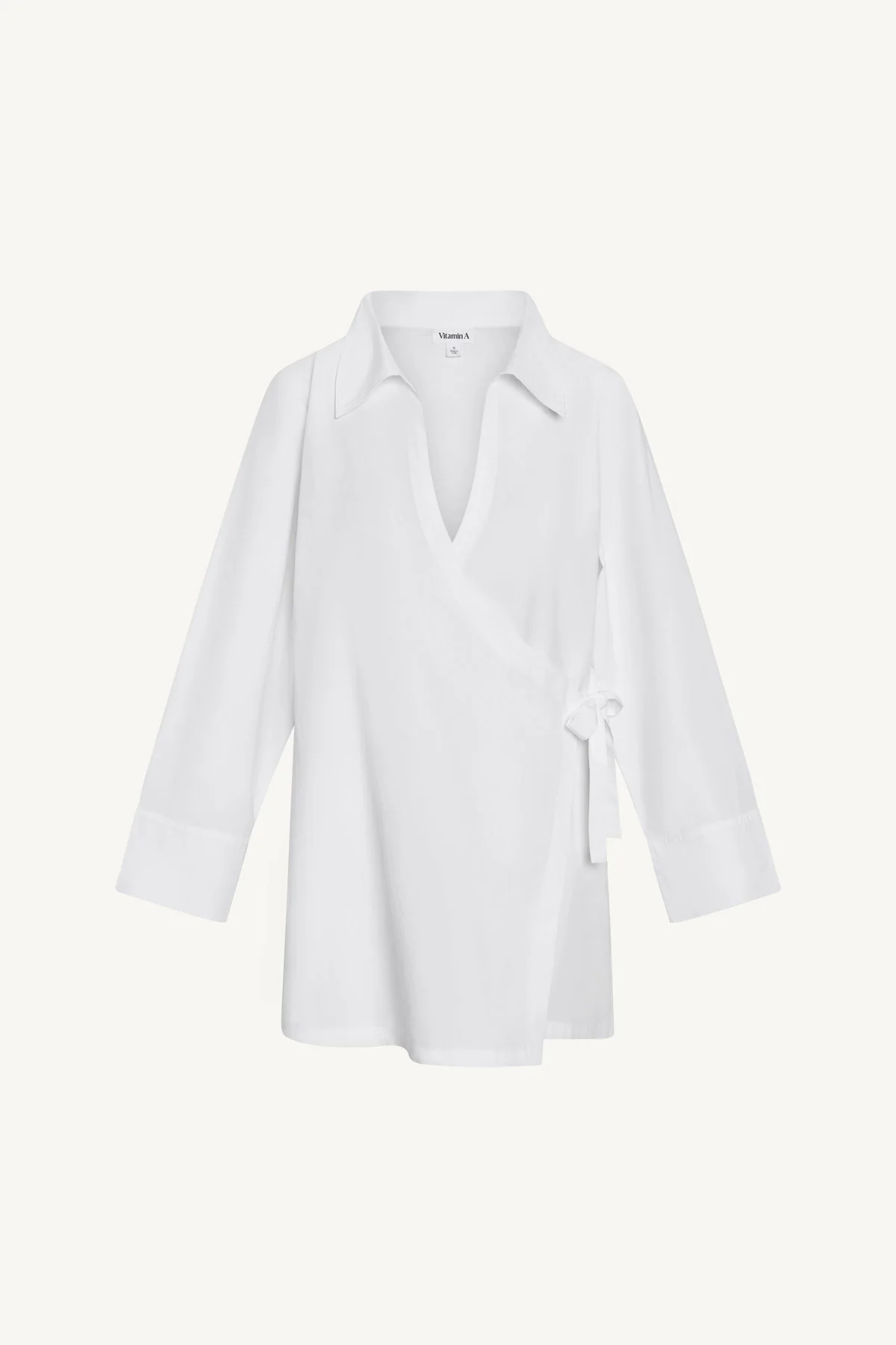 Elodie Wrap Dress - White Cotton Poplin - Image 6