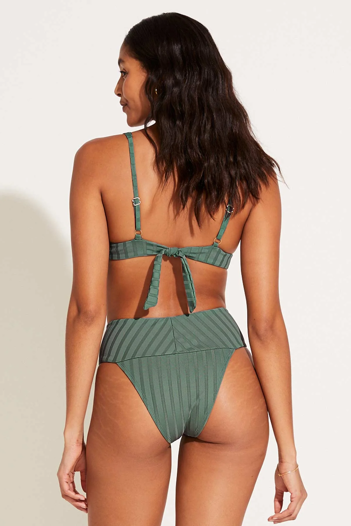 Emmi High Waist Bottom - Aloe Green SuperRib - Image 5