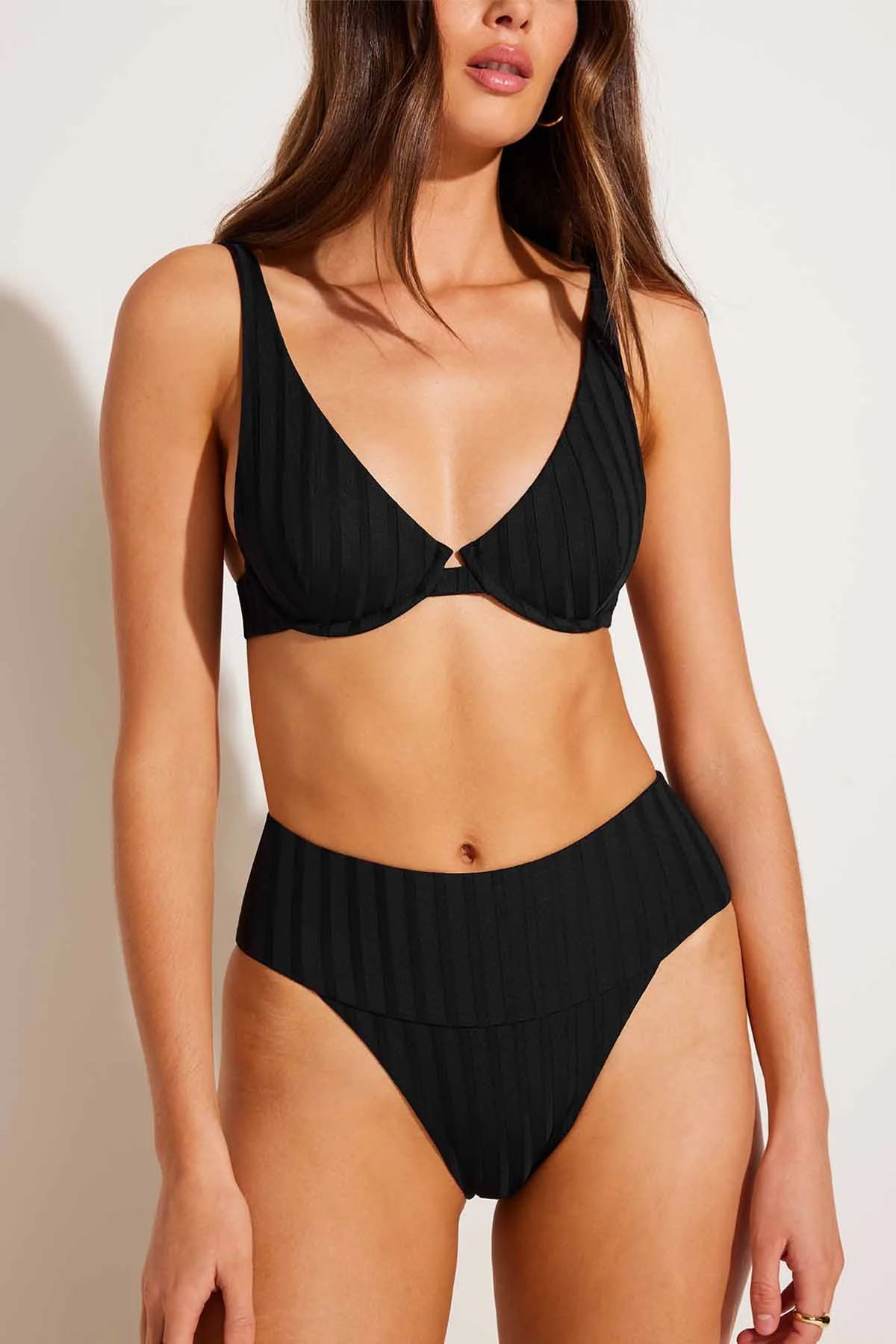 Emmi High Waist Bottom - Black SuperRib - Image 3