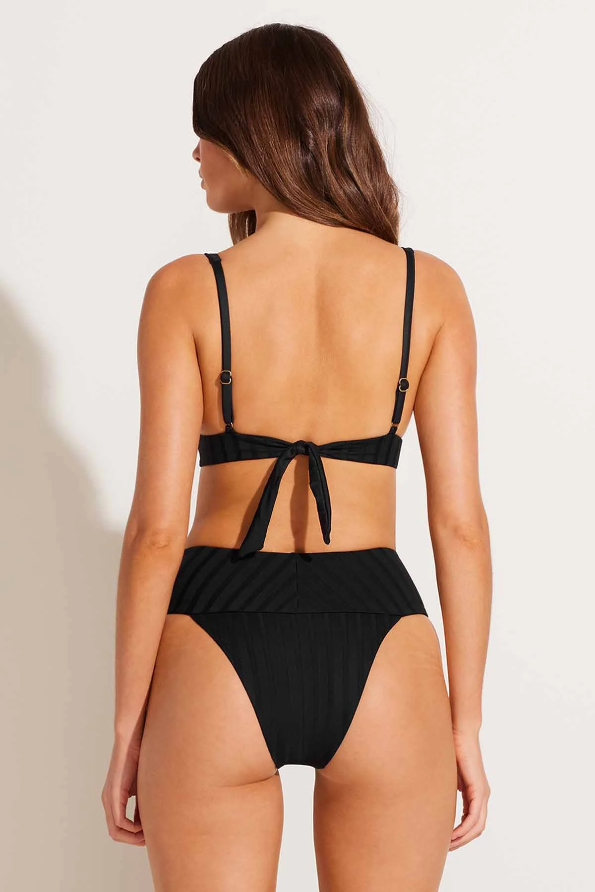 Emmi High Waist Bottom - Black SuperRib - Image 4