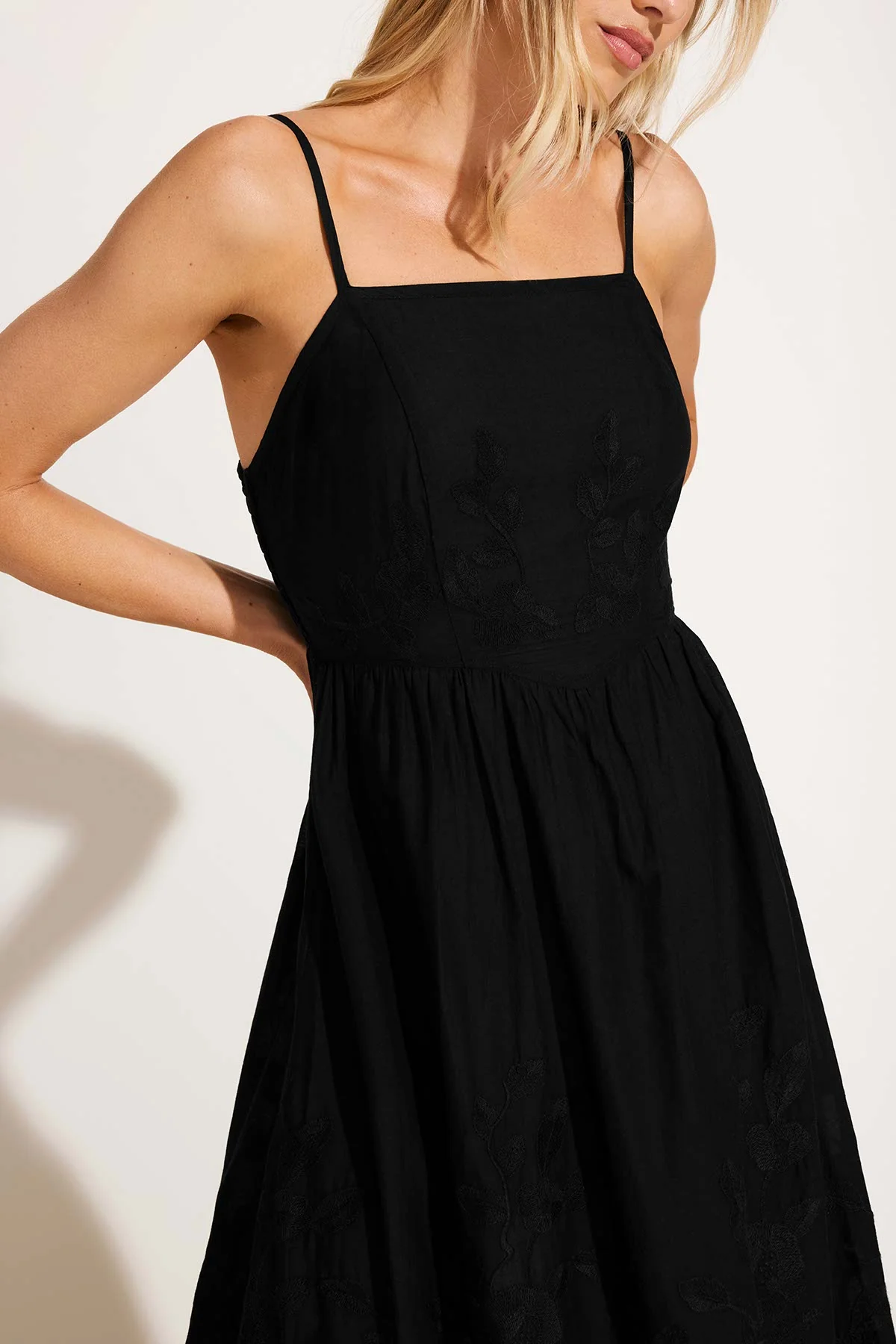 Flora Dress - Black Beachside Broderie - Image 3