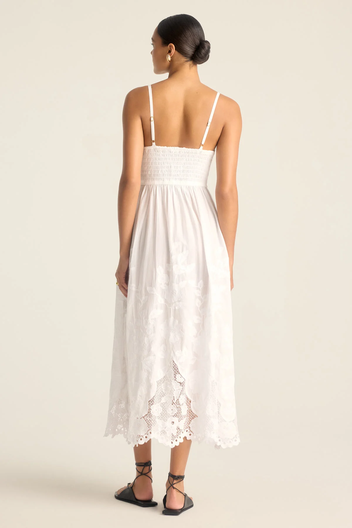 Flora Dress - White Beachside Broderie - Image 4