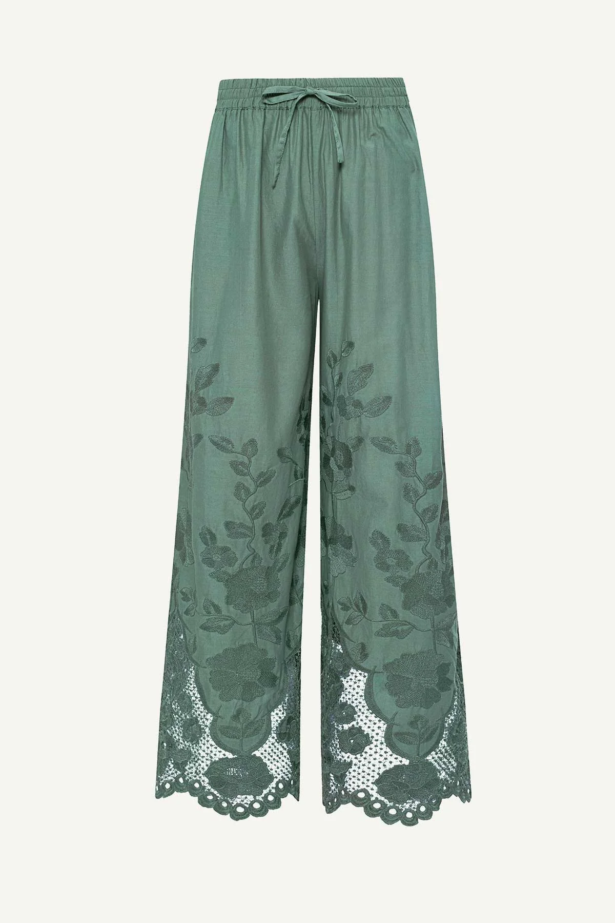 Flora Pant - Sea Green Beachside Broderie - Image 4