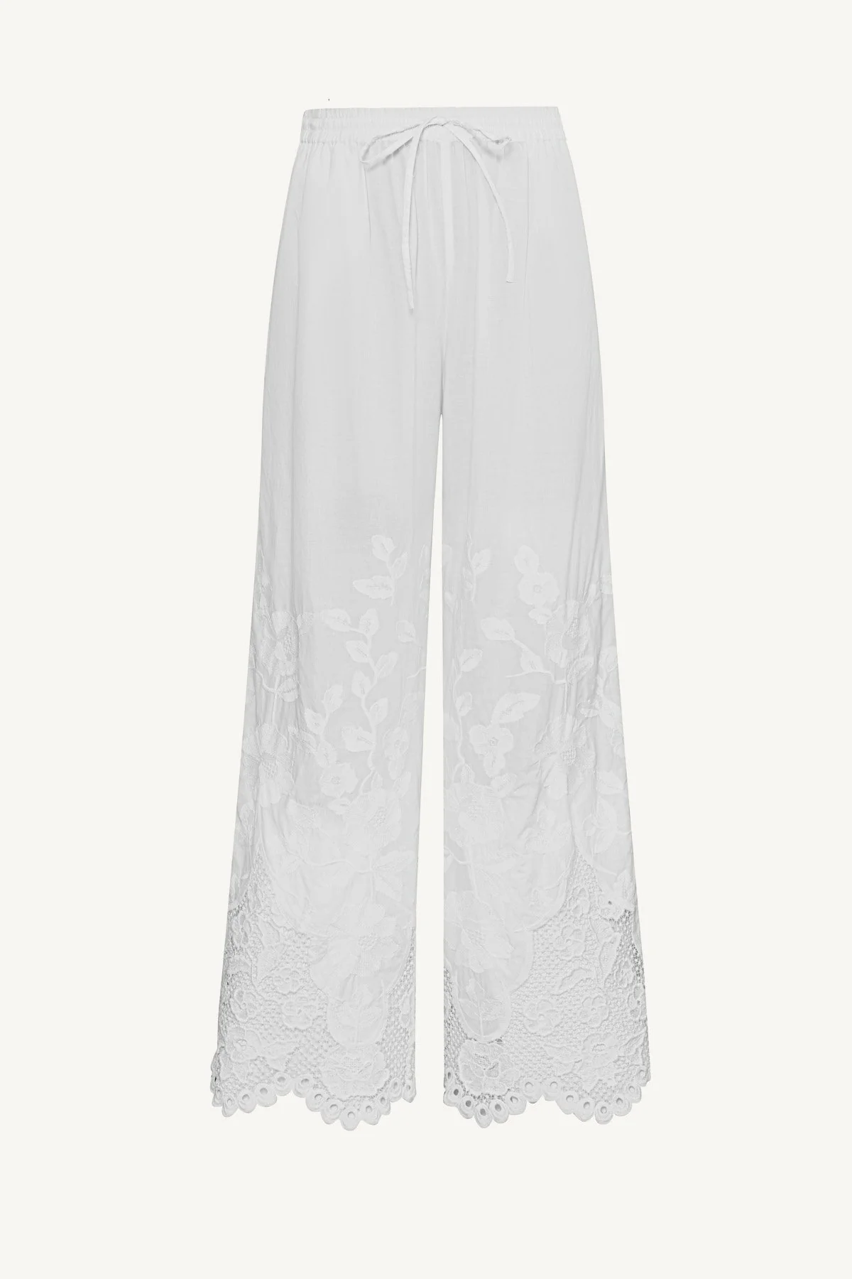 Flora Pant - White Beachside Broderie - Image 4