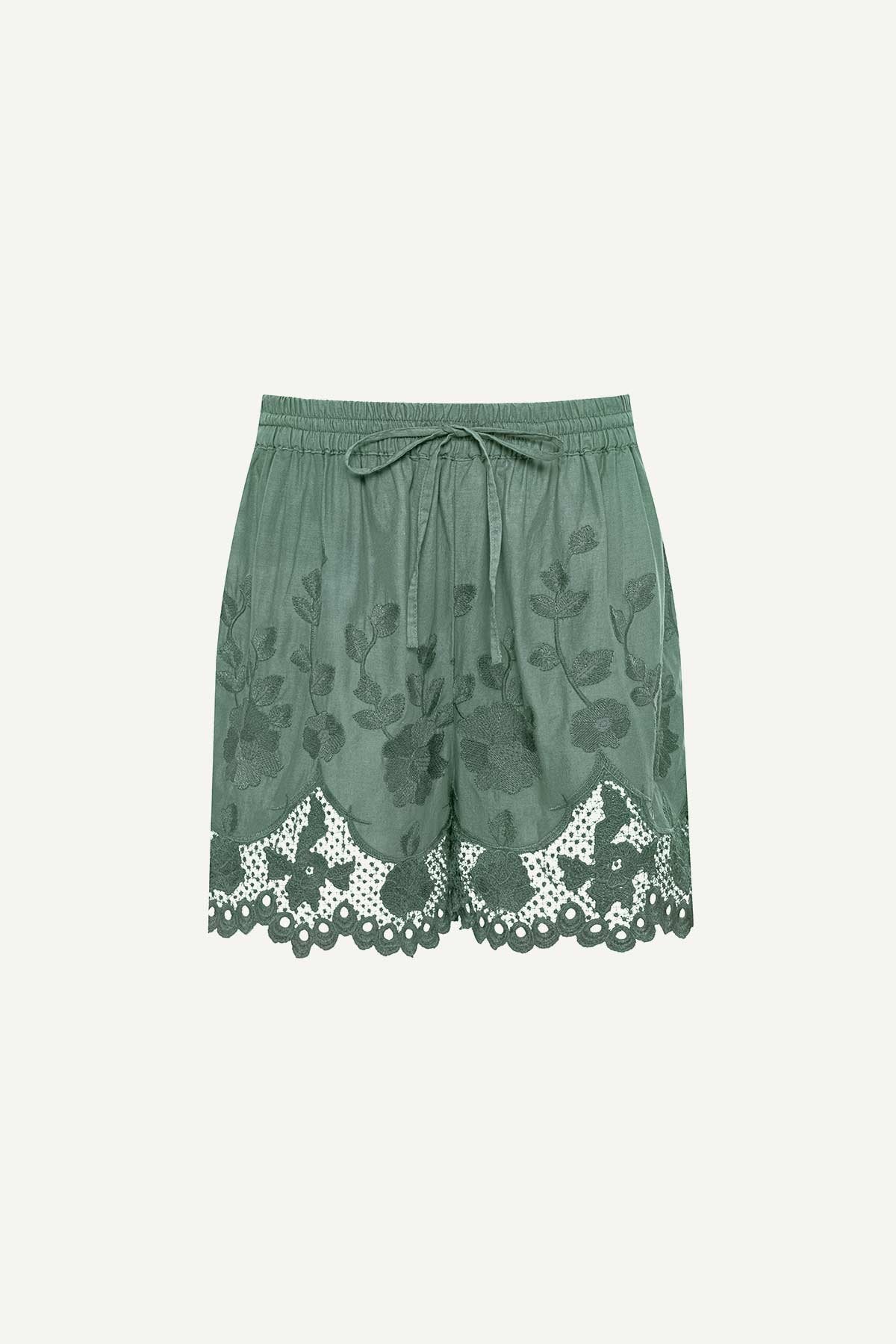 Flora Short - Sea Green Beachside Broderie - Image 5