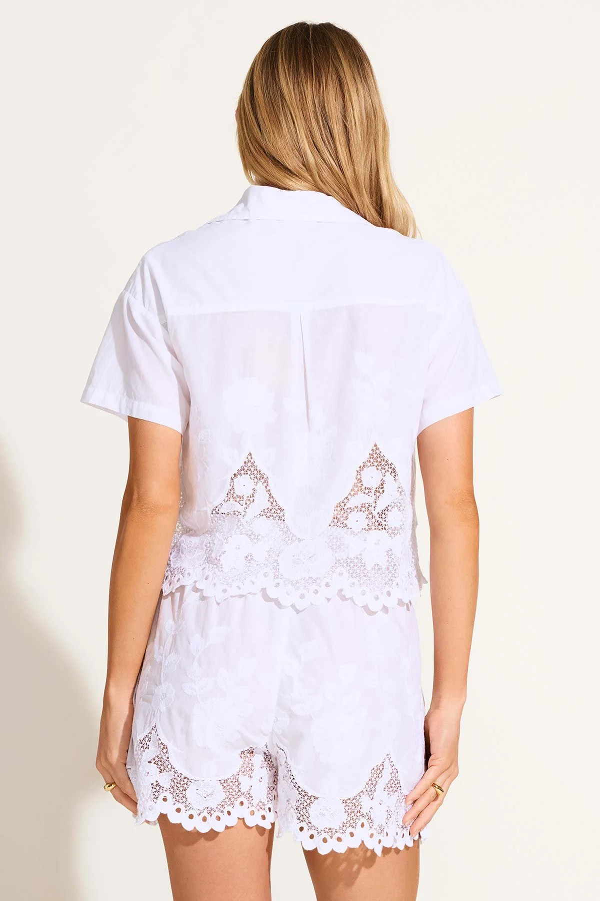 Flora Short - White Beachside Broderie - Image 4