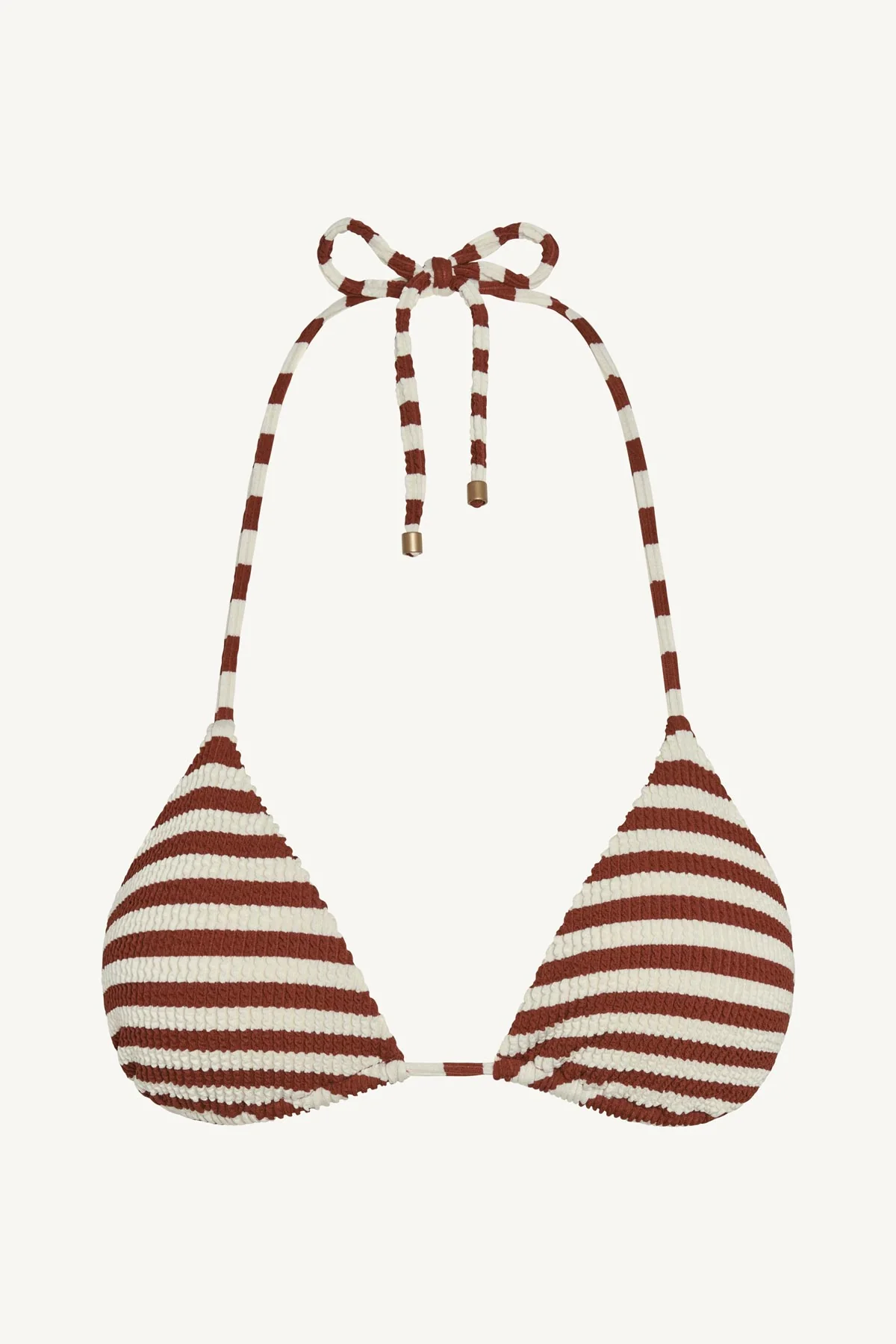 Gia Triangle Top - Red Ochre Stripe EcoScrunch - Image 6