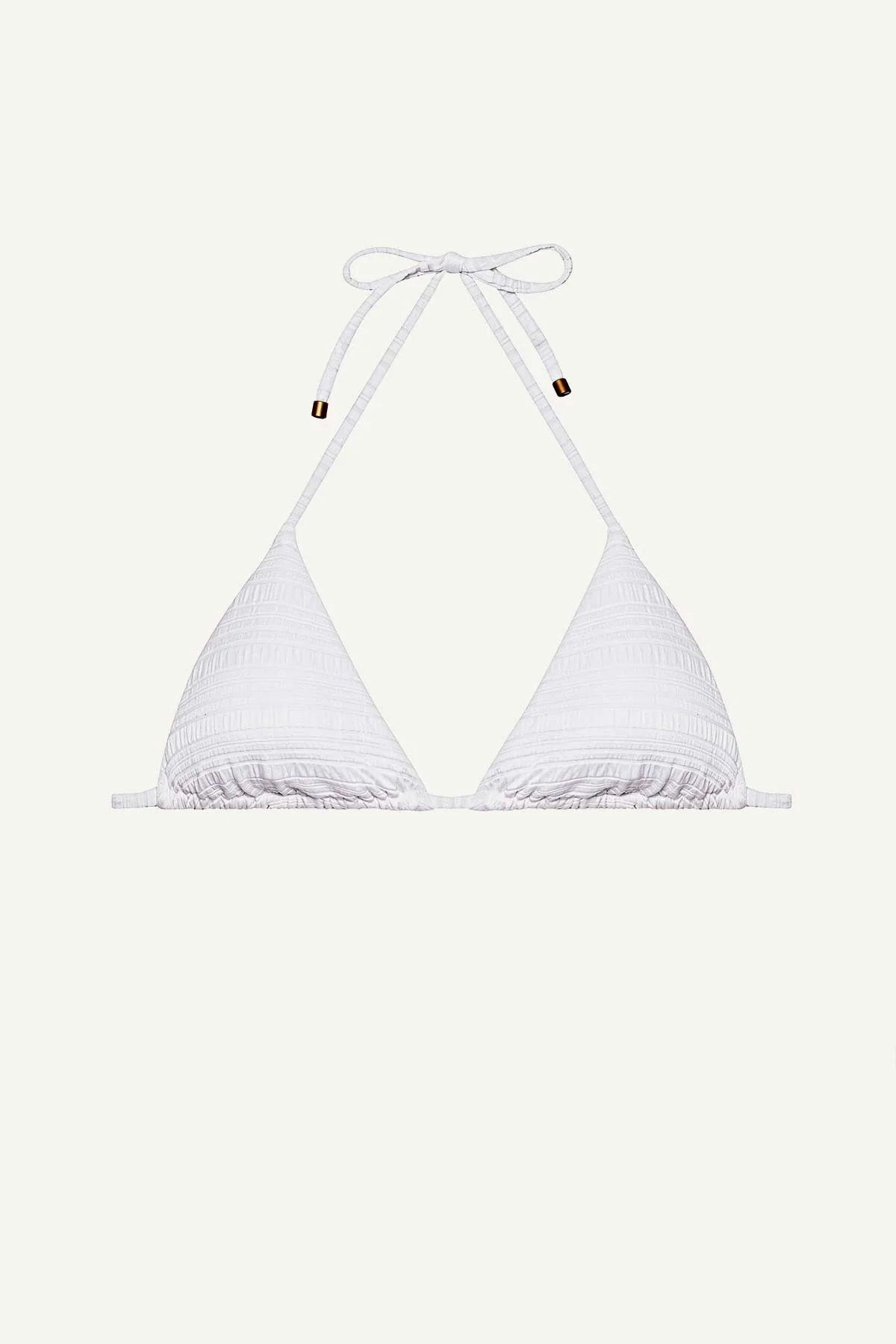 Gia Triangle Top - White Seersucker Stripe - Image 4