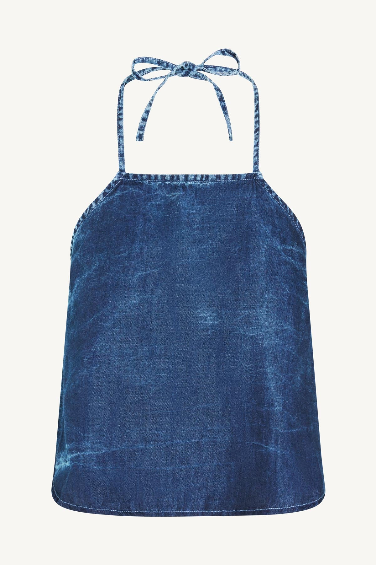 Hana Halter Top - Daydream Denim Cotton Linen - Image 5