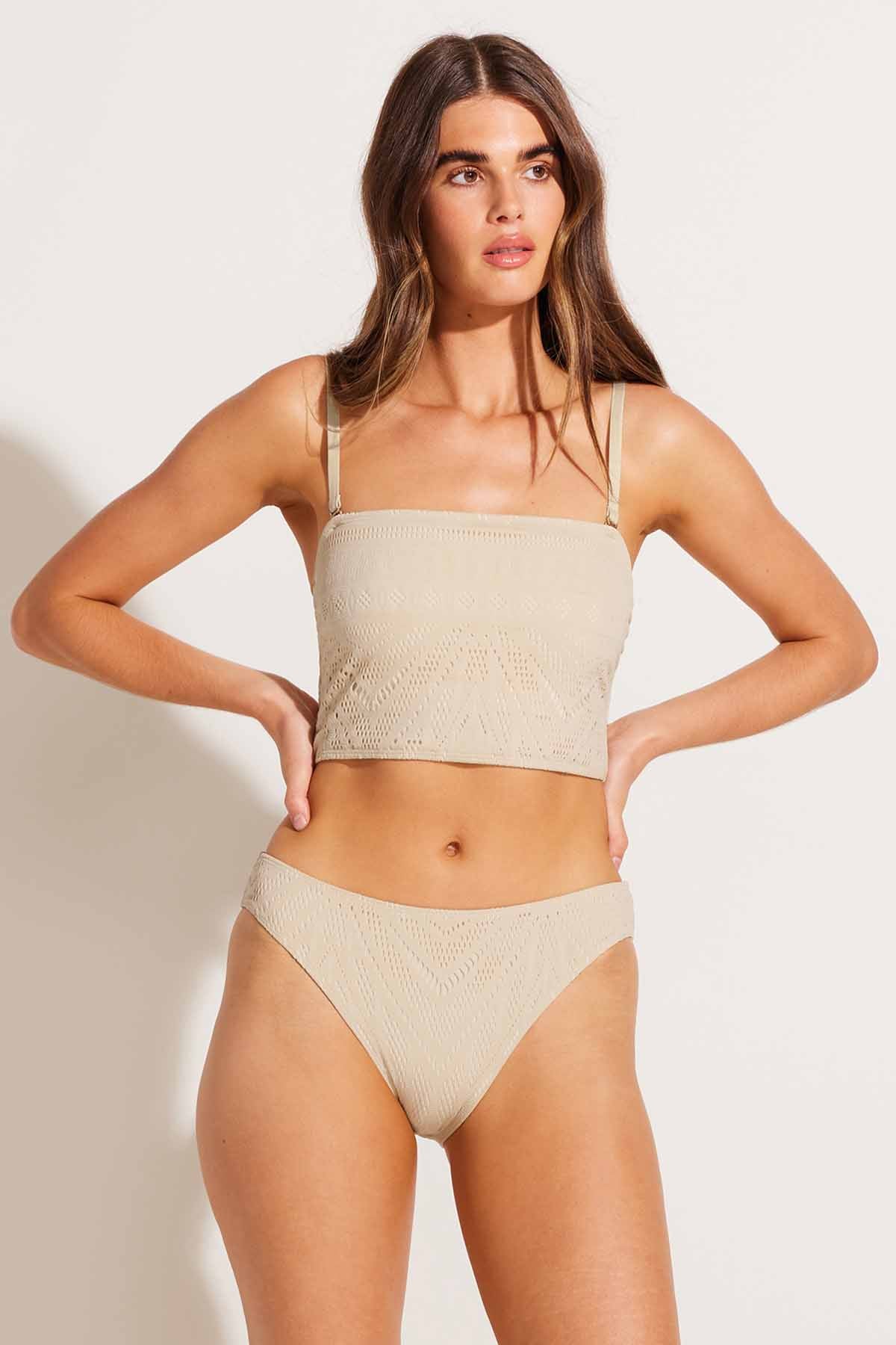 Harper Bandeau Top - Natural Calico Crochet - Image 6
