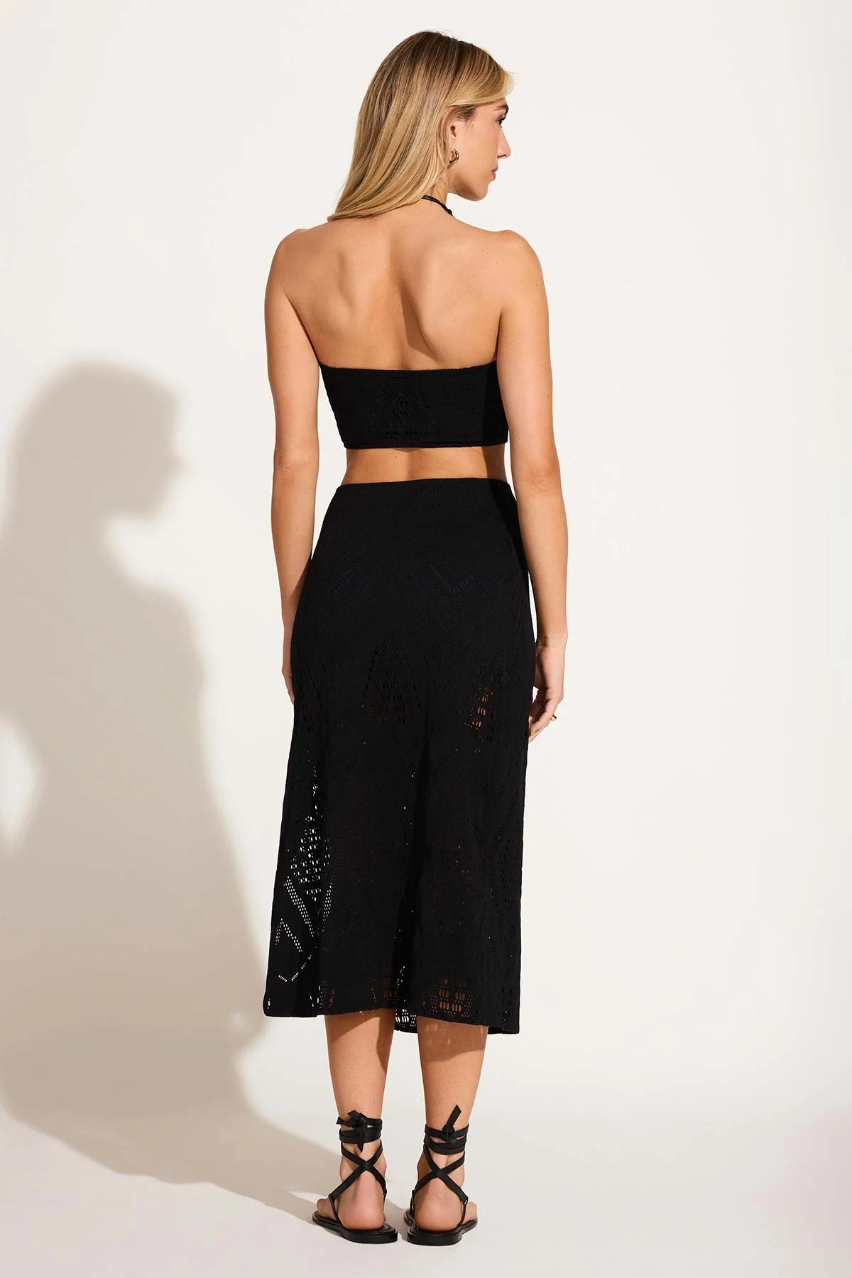Harper Bandeau Top - Black Calico Crochet - Image 4