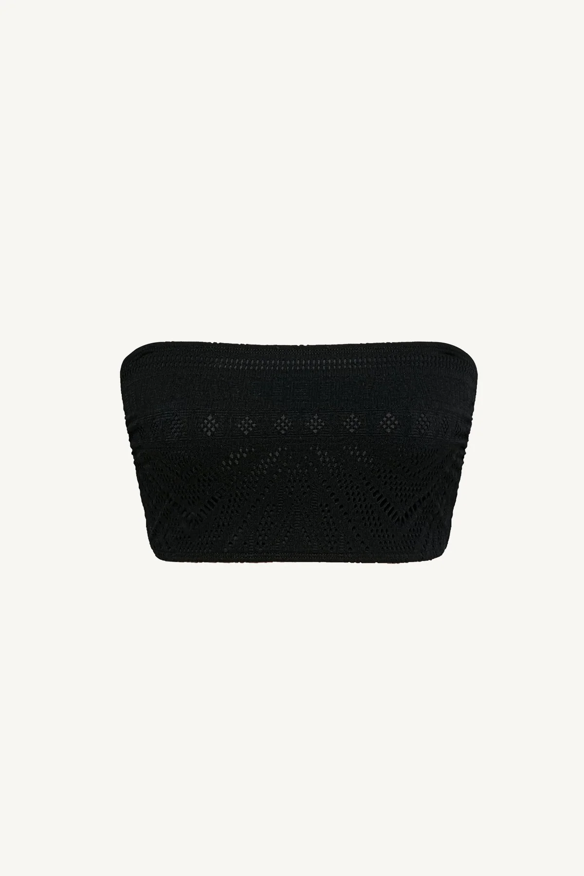 Harper Bandeau Top - Black Calico Crochet - Image 6