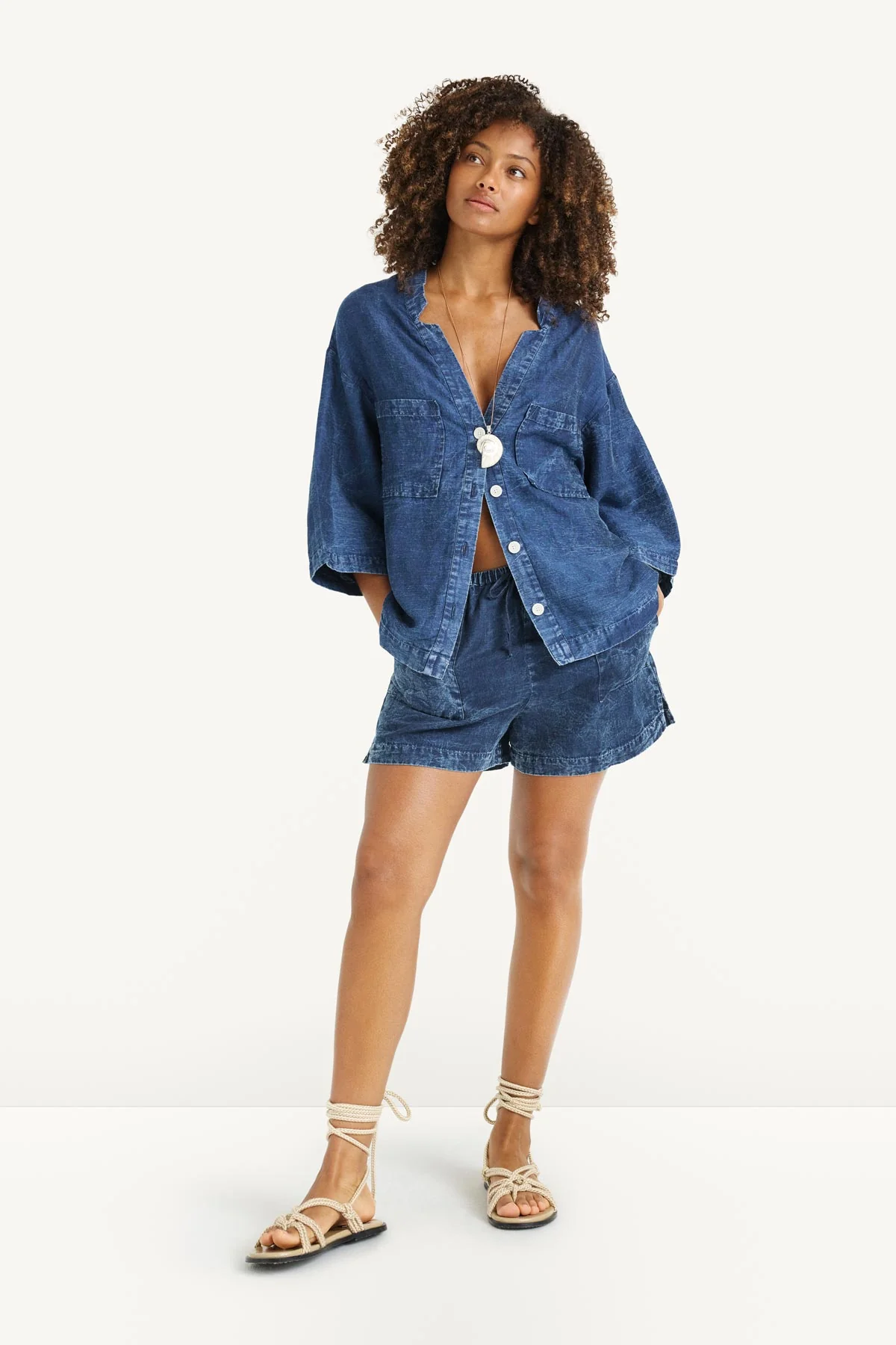 Jaida Jacket - Daydream Denim Cotton Linen - Image 4