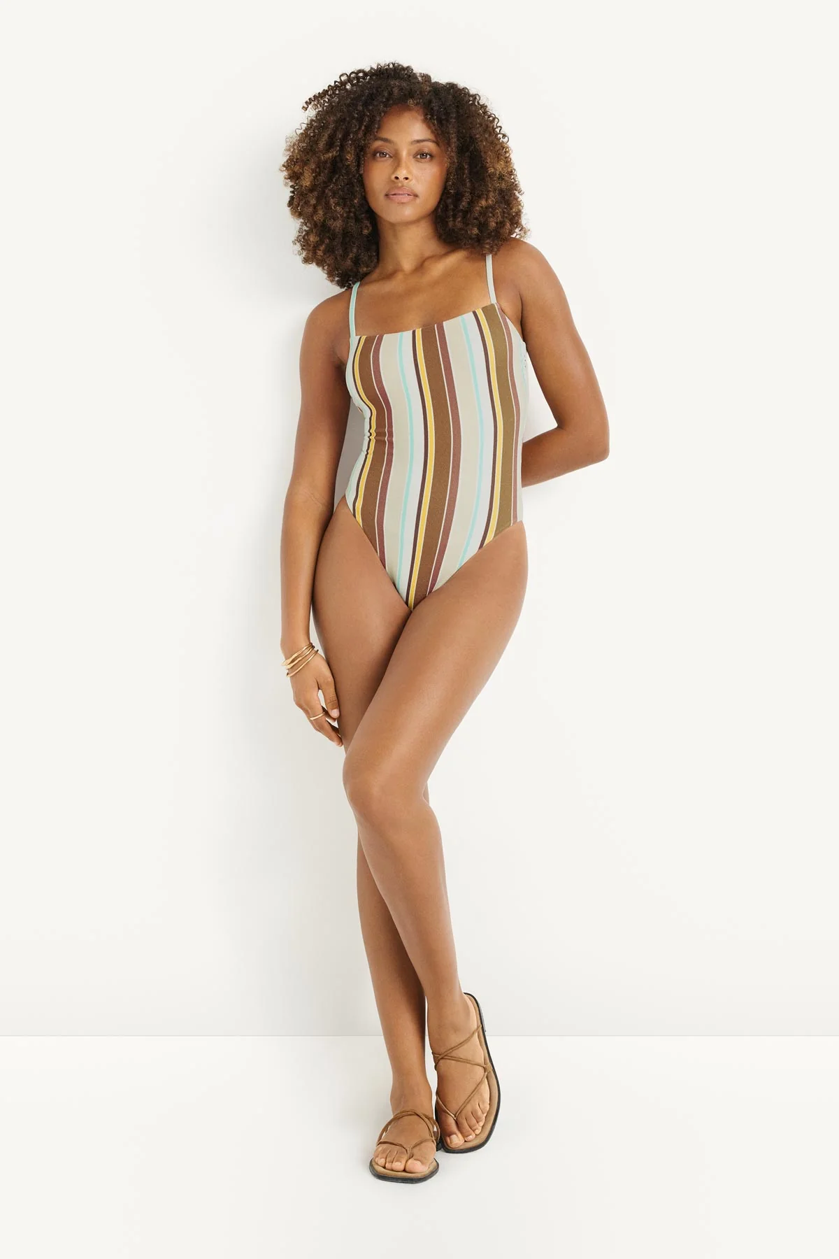 Jenna One Piece - Sand Dunes Stripe Crepe - Image 2