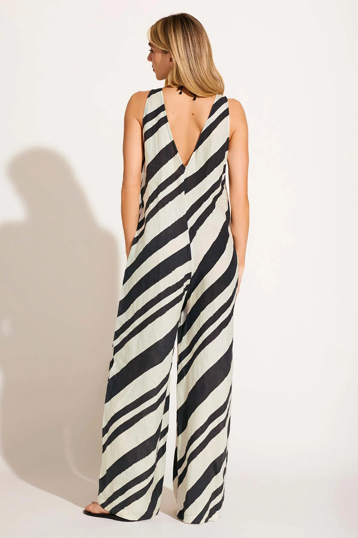 Jessa Jumpsuit - Sandbar Stripe EcoLinen - Image 5