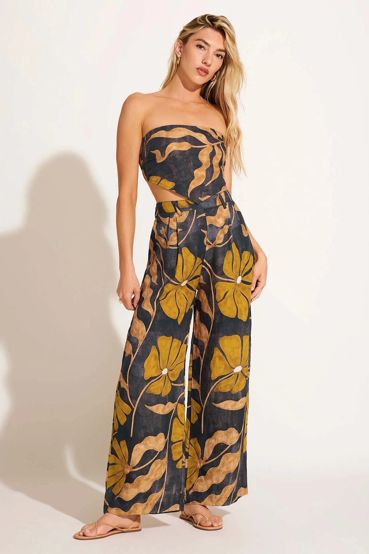 Joni Scarf Top - Kelp Flower EcoLinen - Image 4