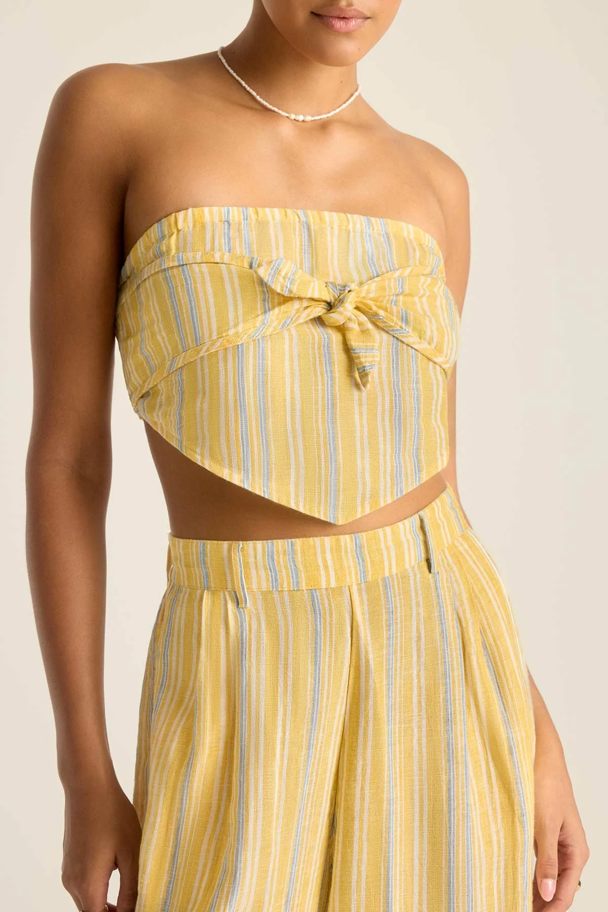 Joni Scarf Top - Sunny Skies EcoLinen - Image 3