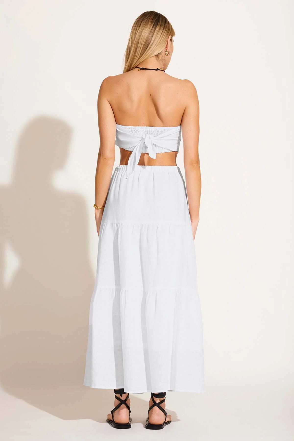 Joni Scarf Top - White EcoLinen - Image 3