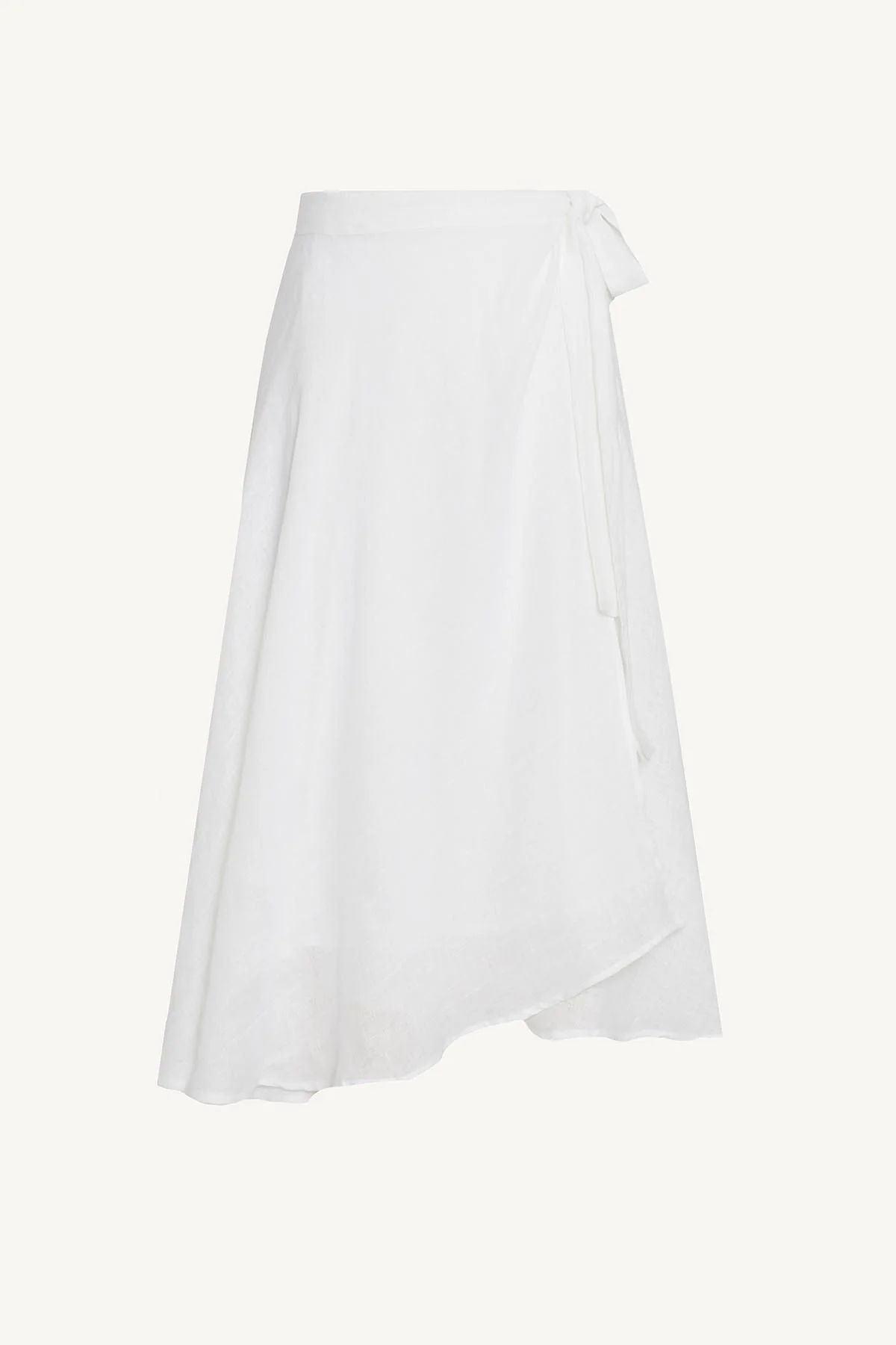 Lana Linen Wrap Skirt - White EcoLinen - Image 7