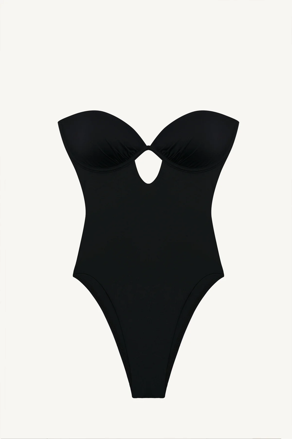 Mabel Underwire Bandeau One Piece - Black EcoLux - Image 5