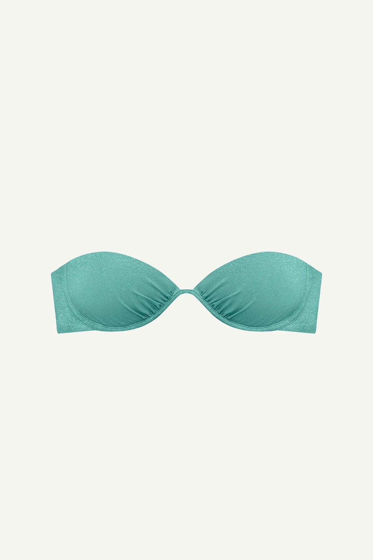 Mabel Underwire Bandeau Top - Aqua Metallic - Image 6