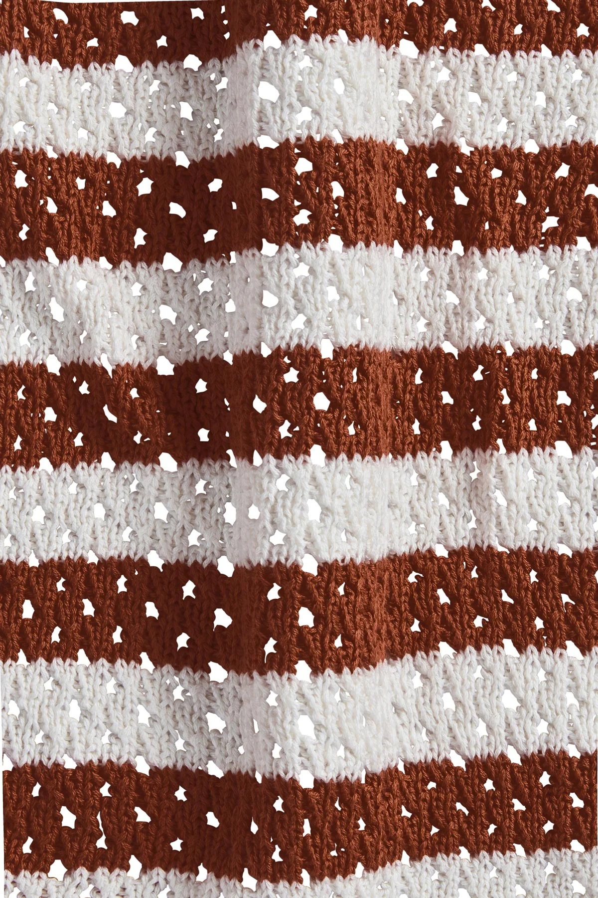 Marea Crochet Mini Tunic - Red Ochre Stripe Crochet - Image 7