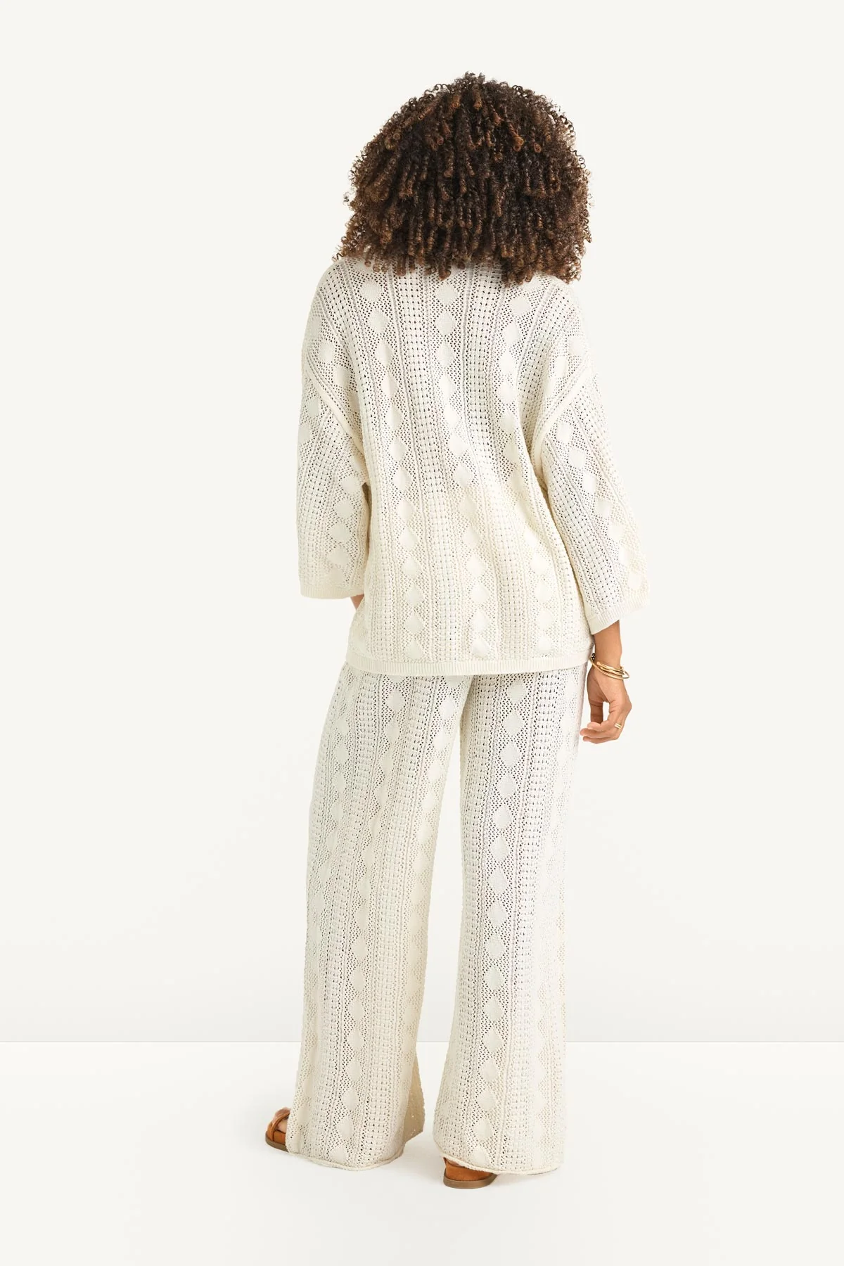 Marea Crochet Pant - Natural Marea Cotton Crochet - Image 4
