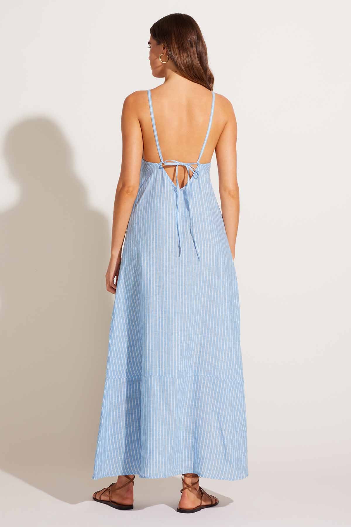 Mari Maxi Dress - Summer Stripe EcoLinen - Image 5