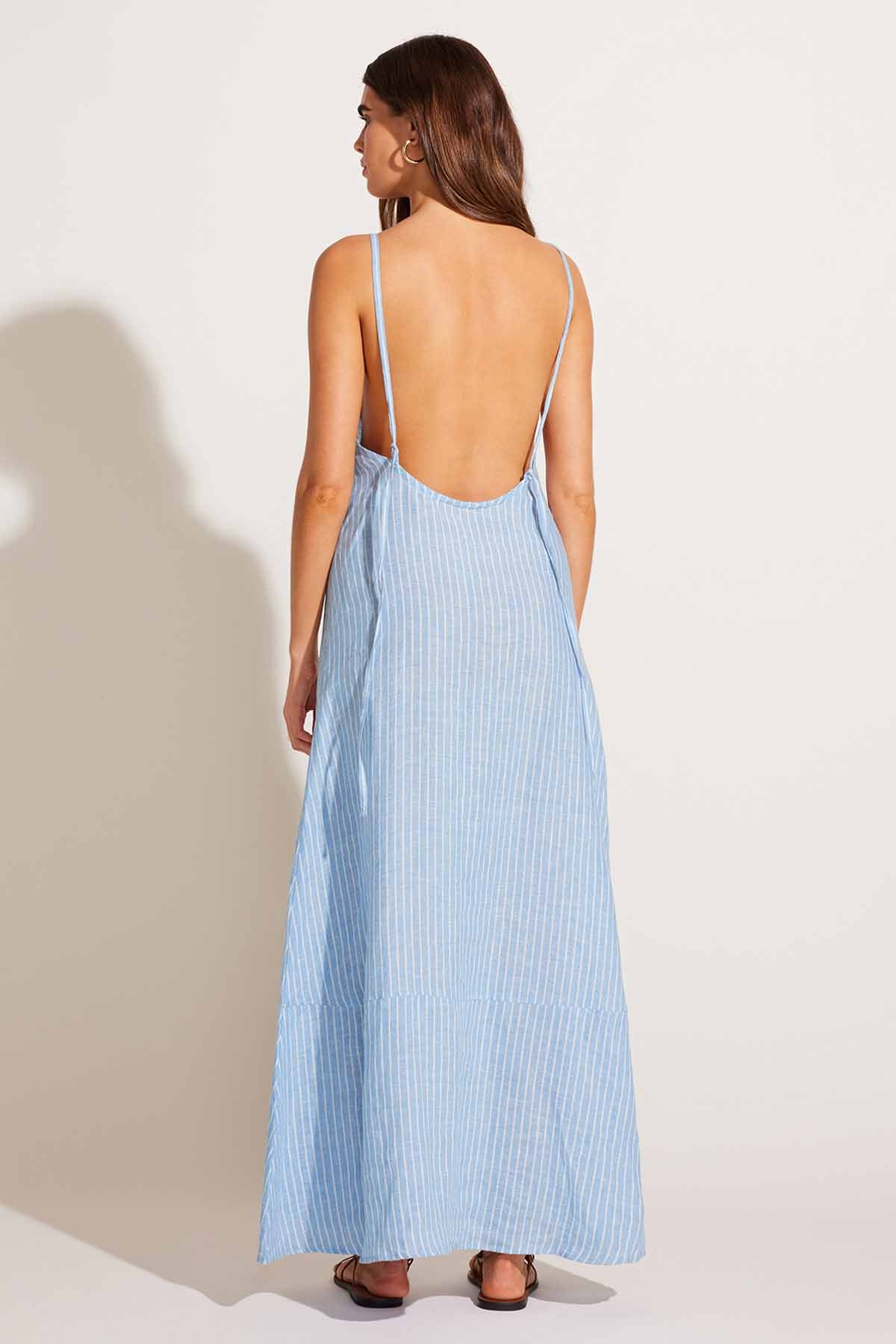 Mari Maxi Dress - Summer Stripe EcoLinen - Image 6