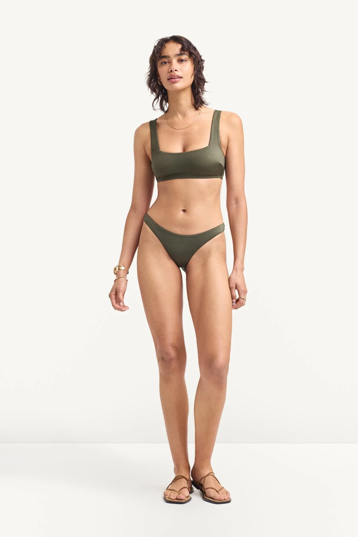 Mika Bralette Top - Olive EcoShimmer - Image 2