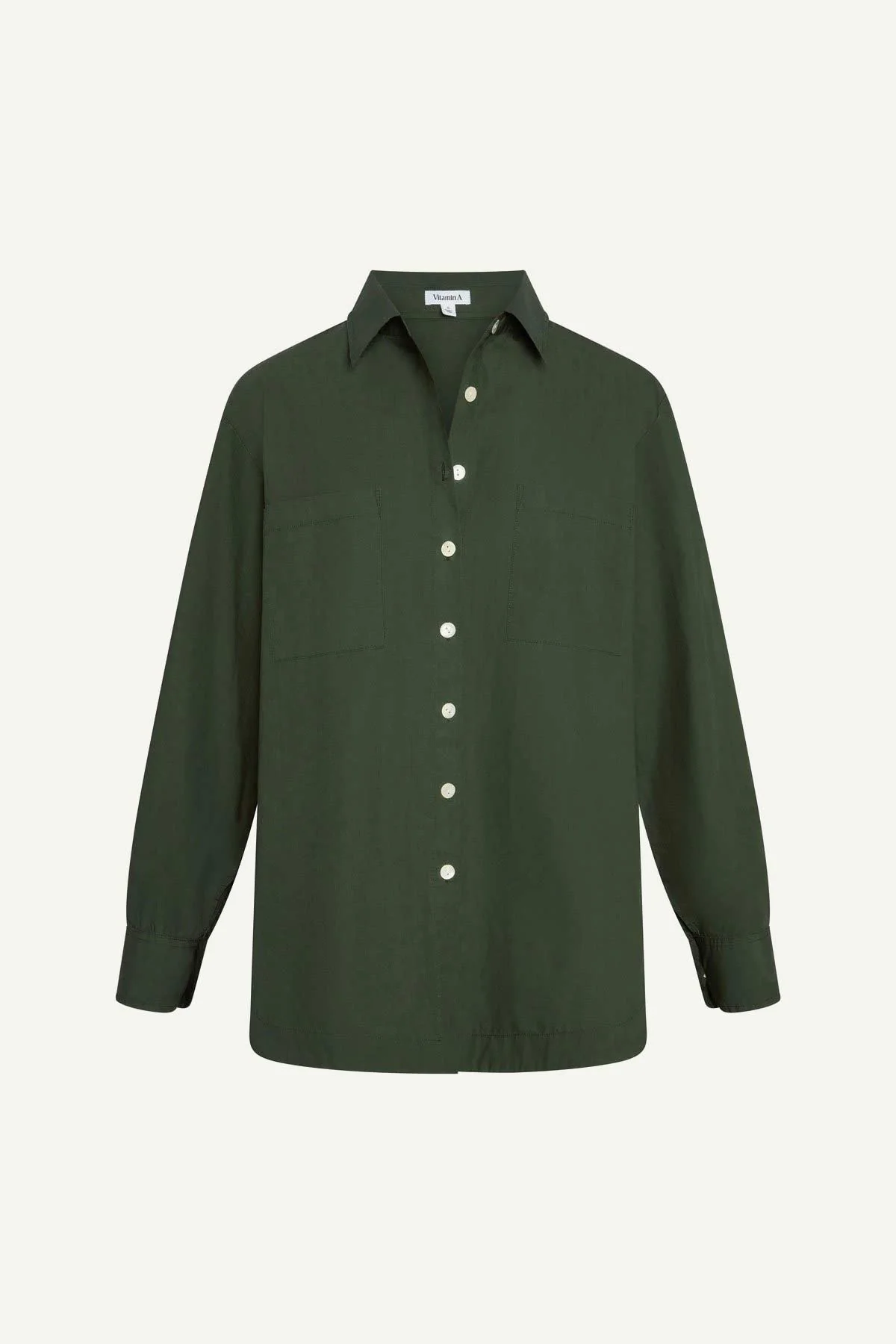 Nadia Shirt - Forest Cotton Poplin - Image 6