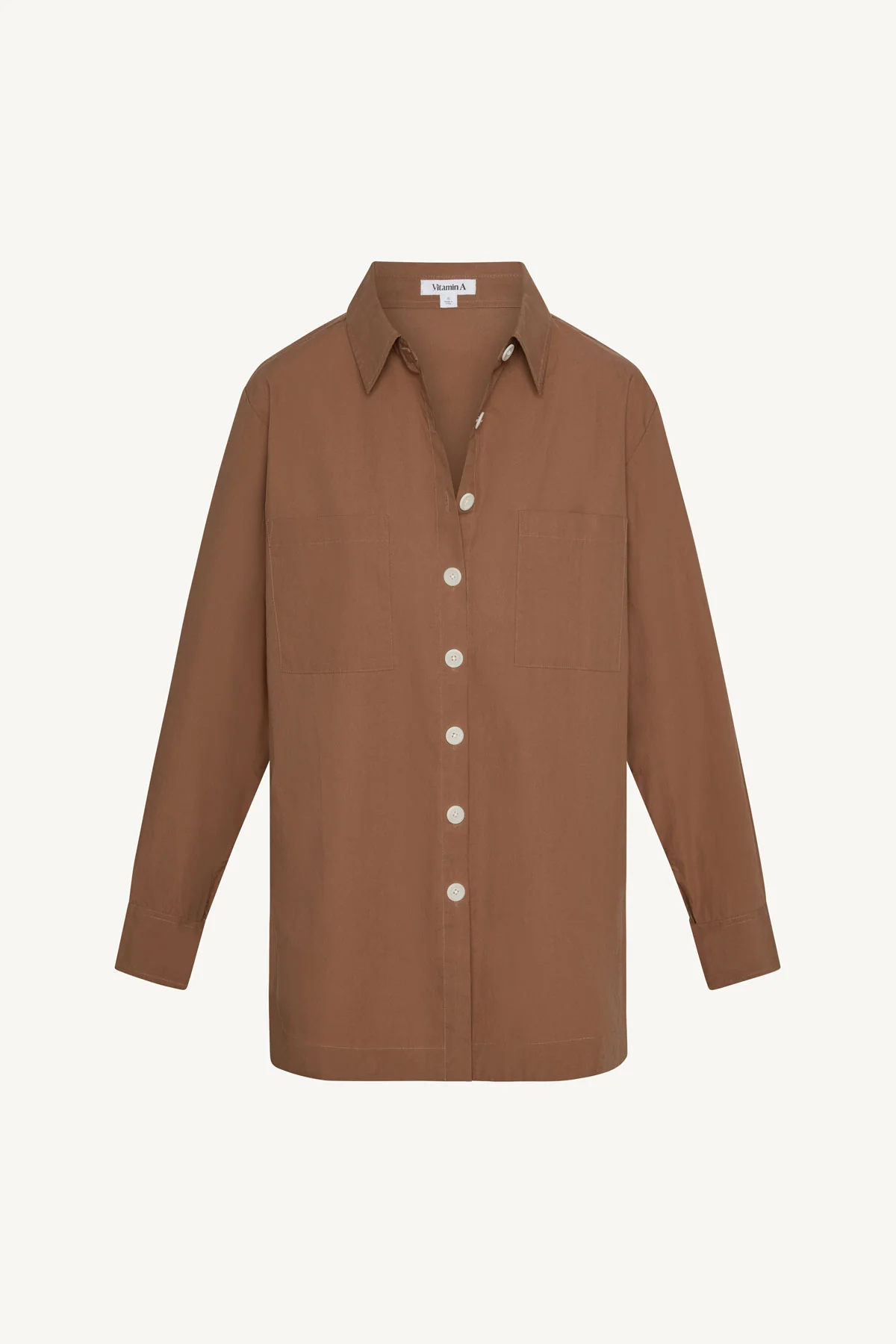 Nadia Shirt - Sand Cotton Poplin - Image 7