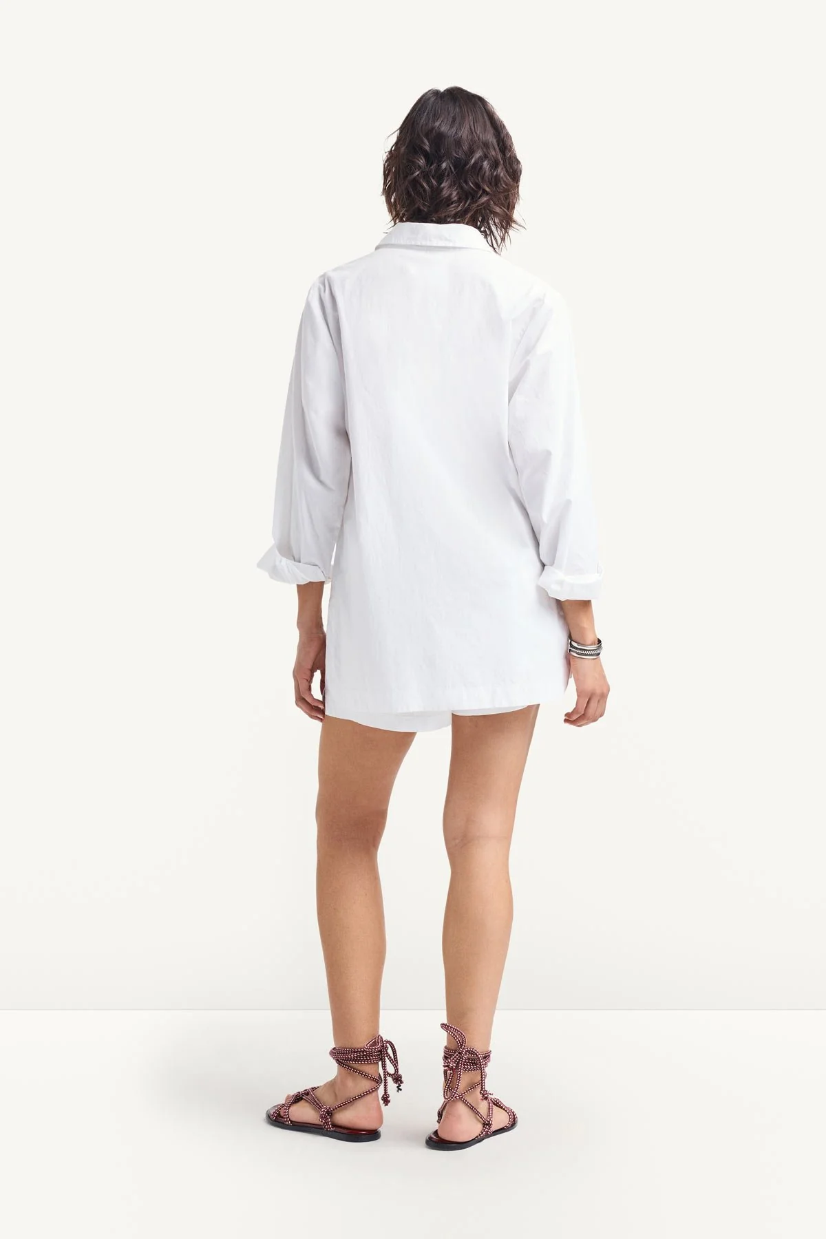 Nadia Shirt - White Cotton Poplin - Image 6