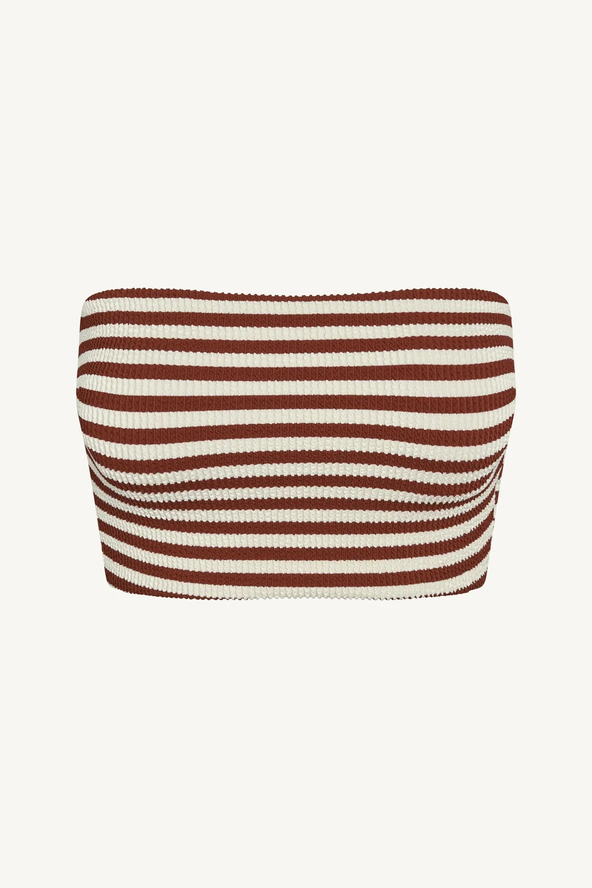 Nala Bandeau Tank Top - Red Ochre Stripe EcoScrunch - Image 7